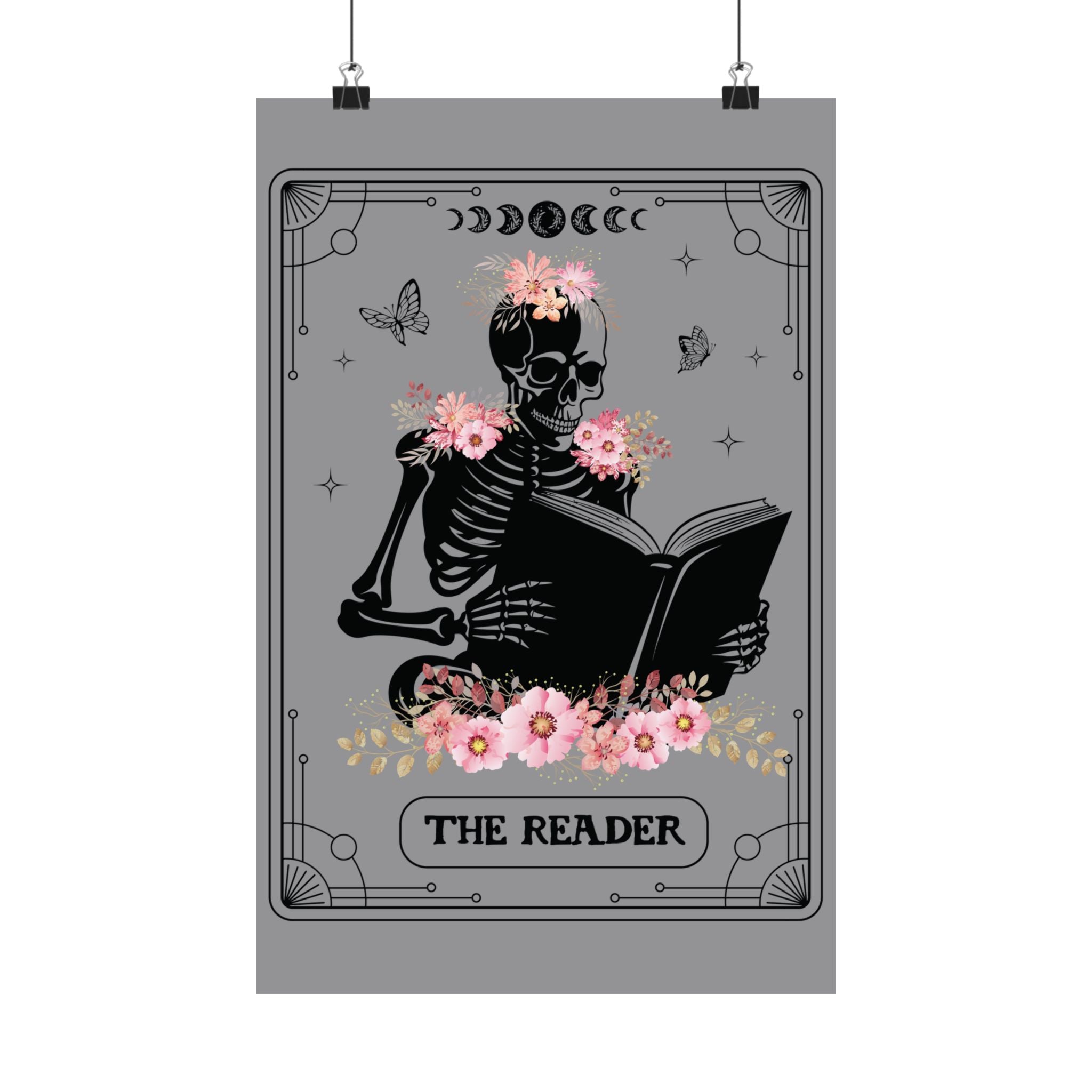 The Reader Poster – Gothic Book Lover Wall Art | Dark Academia Print