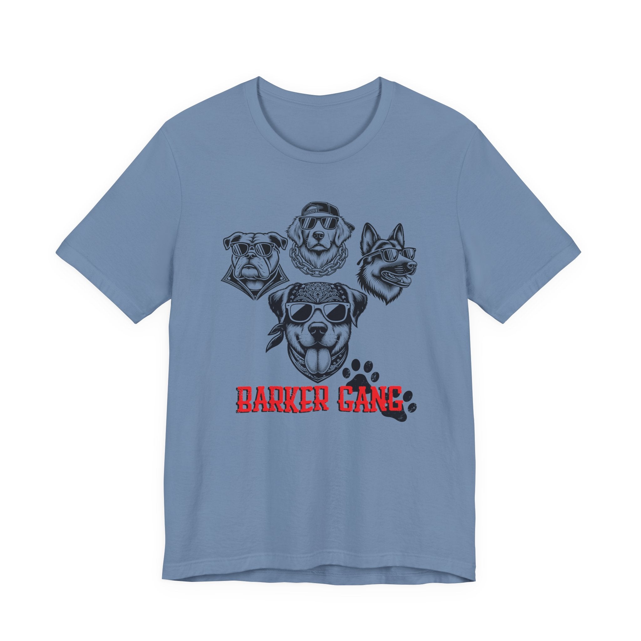 Barker Gang Tee- Funny Biker Dog Shirt
