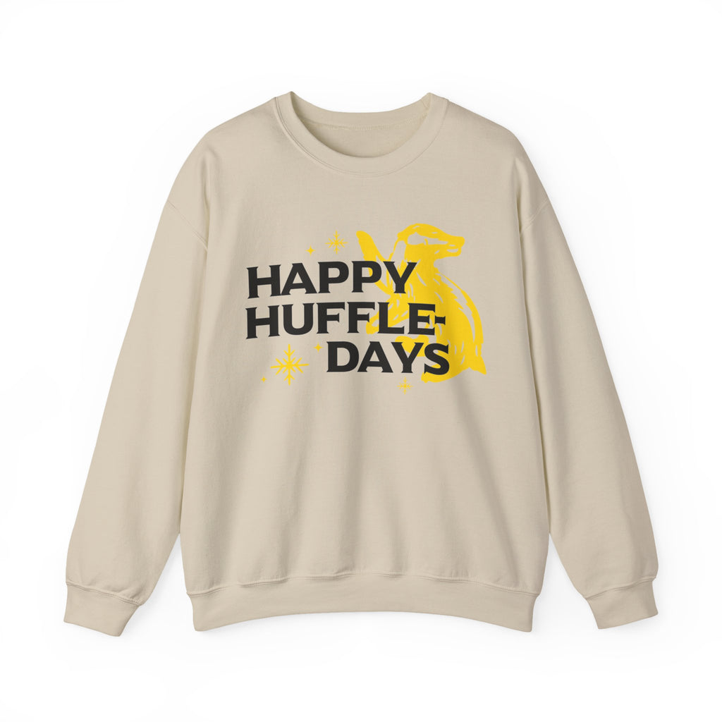 Happy Huffle-days Crewneck Sweatshirt- Wizard Christmas Sweatshirt