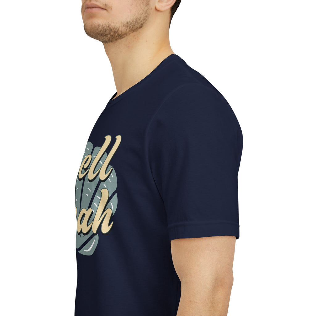 Shell Yeah Tee- Retro Seashell Beach Shirt