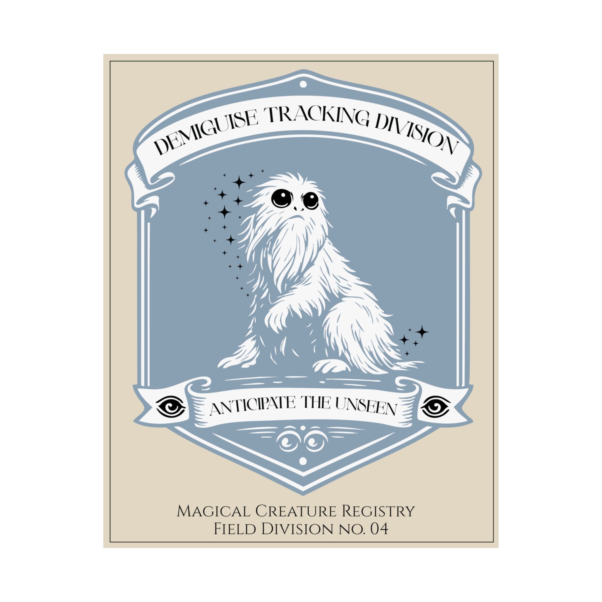 Demiguise Tracking Division Registry Print- 8x10 Fantasy Creature Wall Art