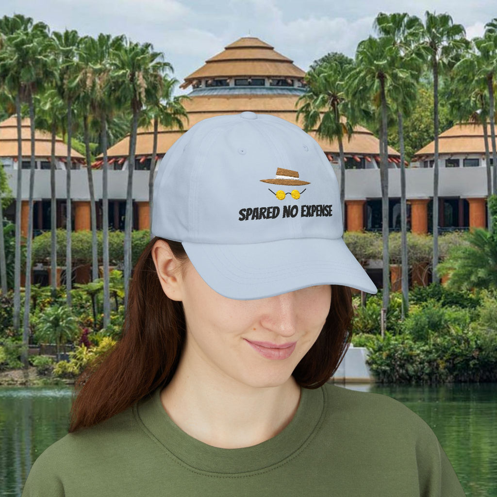 Spared No Expense Hat- Embroidered Jurassic Inspired Dad Cap, Theme Park Outfit Hat