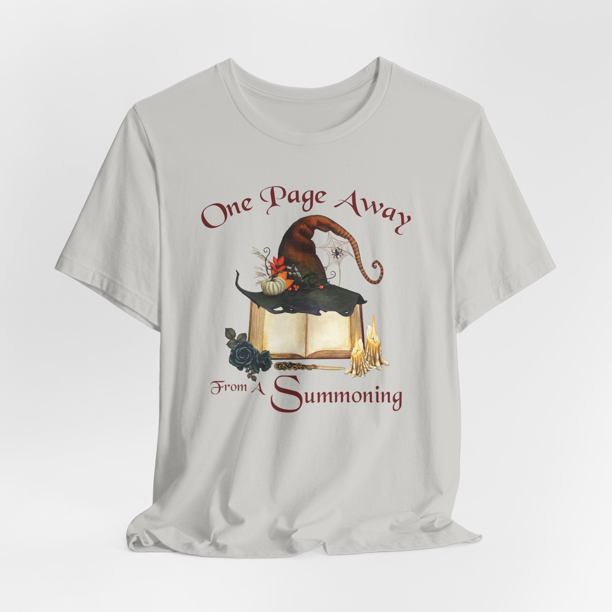 One Page Away From a Summoning Shirt- Witchy Book Lover Tee