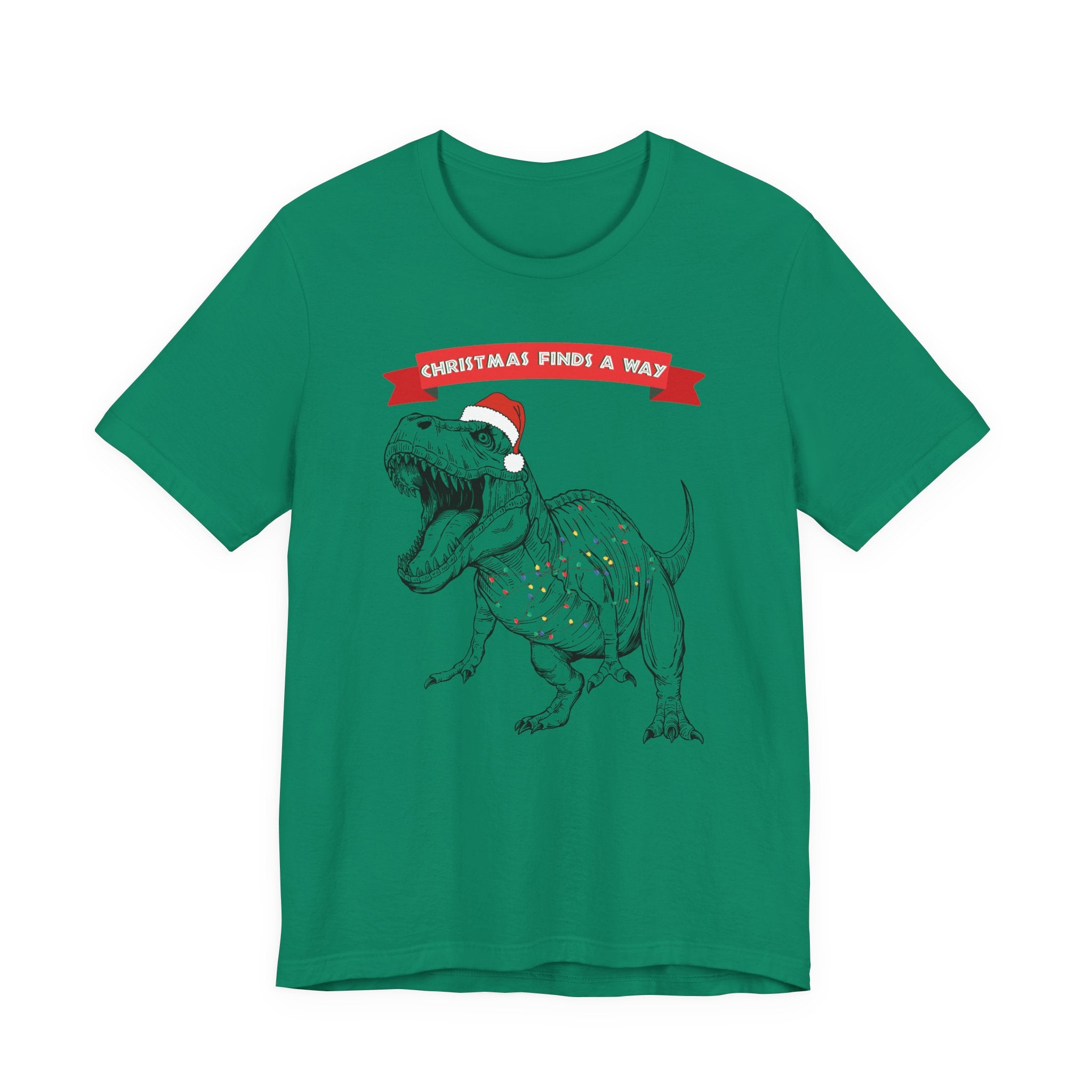 Christmas Finds a Way Shirt- Funny Jurassic Park Dinosaur Shirt