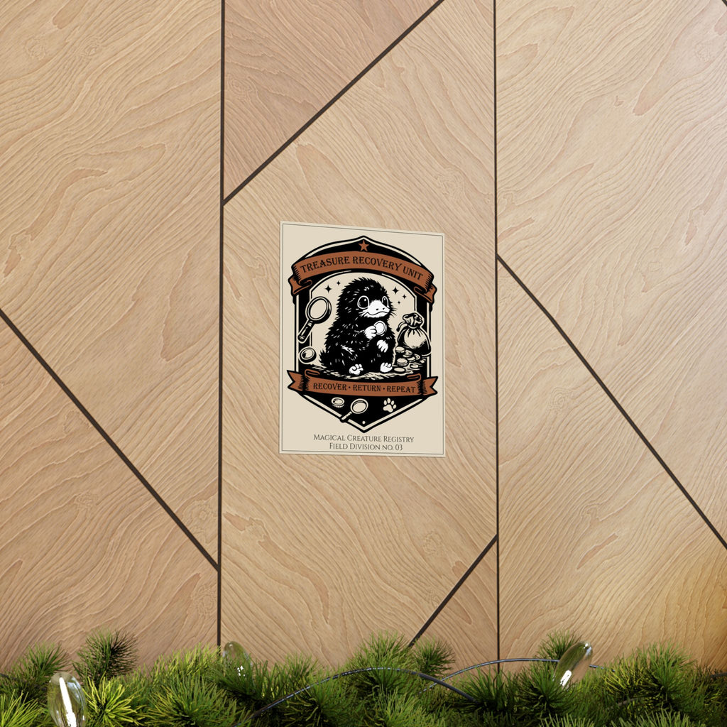 Treasure Recovery Unit Niffler Poster- 8x10 Magical Creature Registry Print No. 03