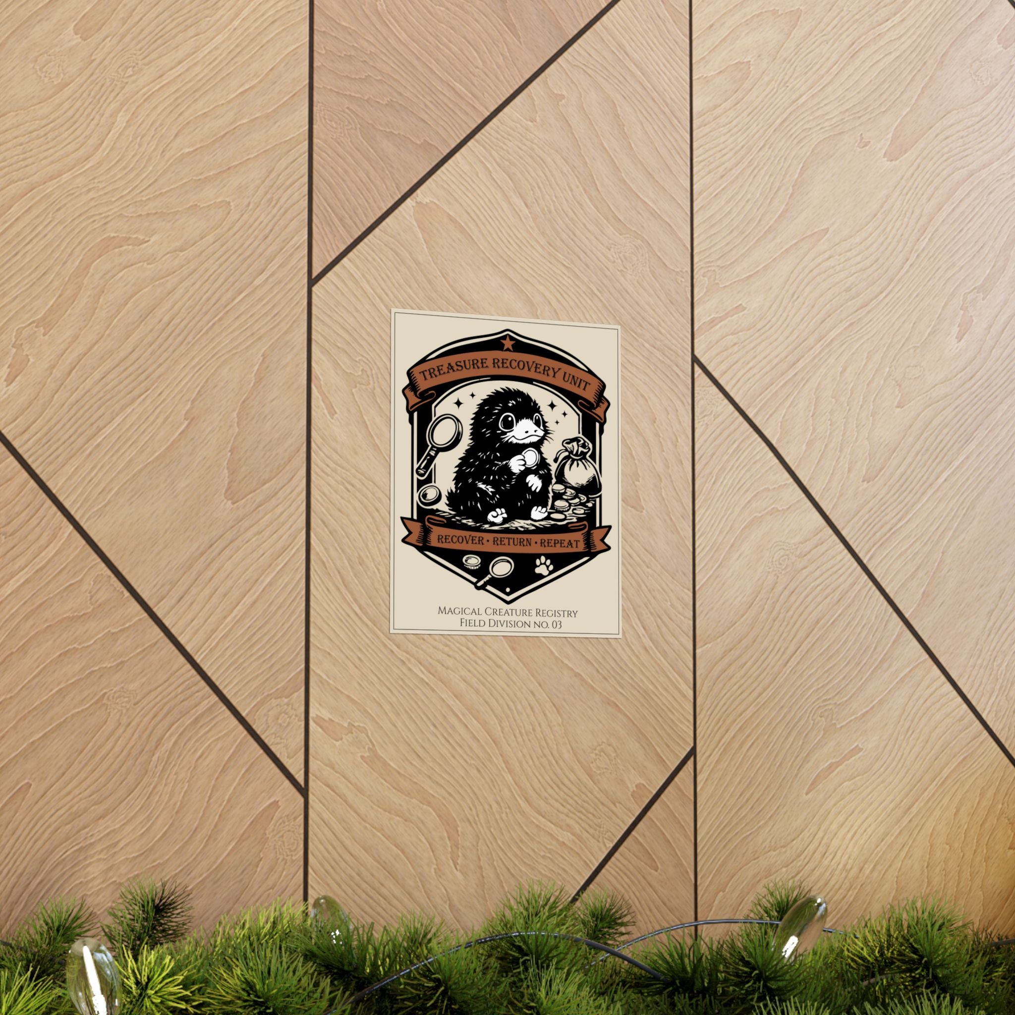 Treasure Recovery Unit Niffler Poster- 8x10 Magical Creature Registry Print No. 03