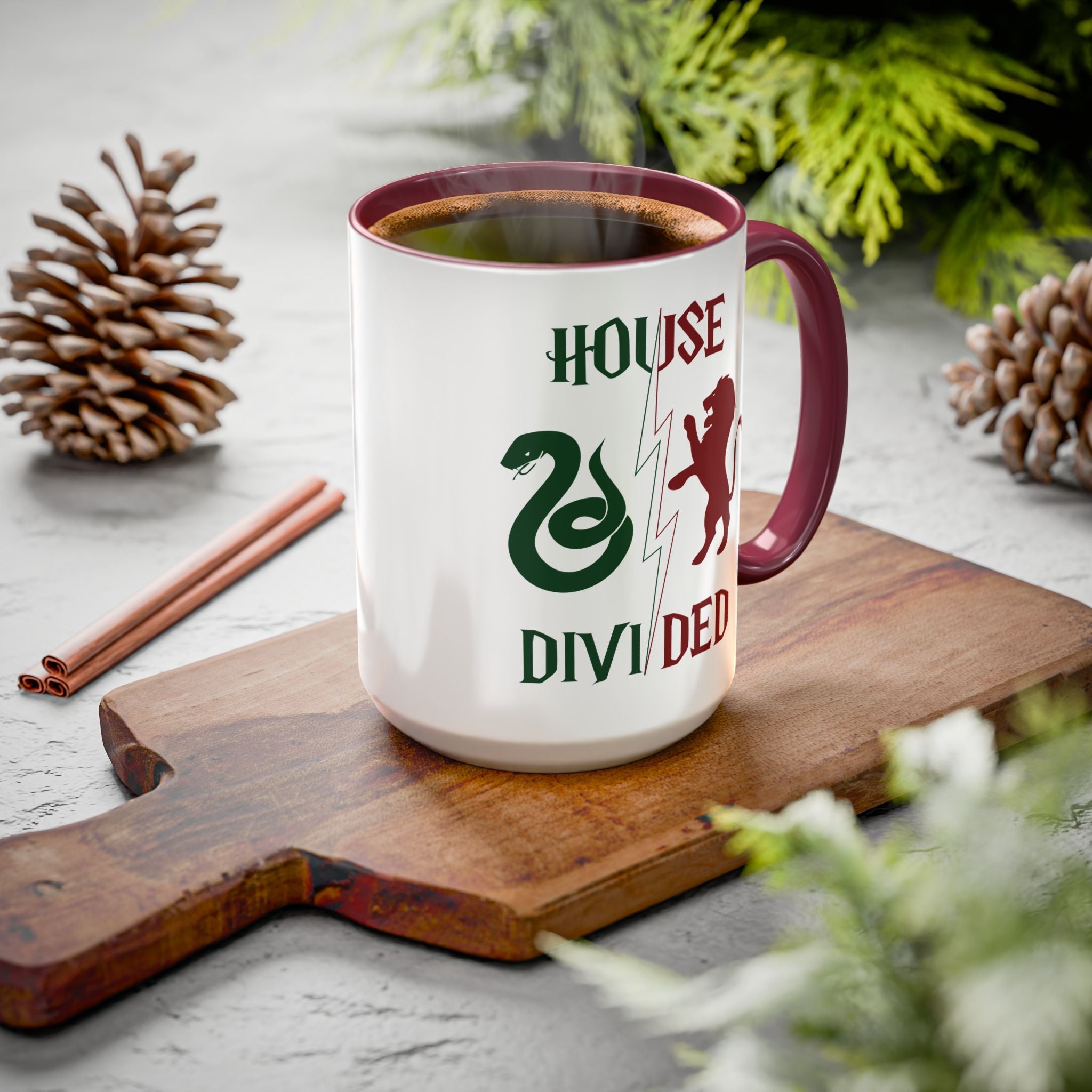House Divided Rivalry Mug- Serpent + Lion Wizardcore Couple Mug (15oz)