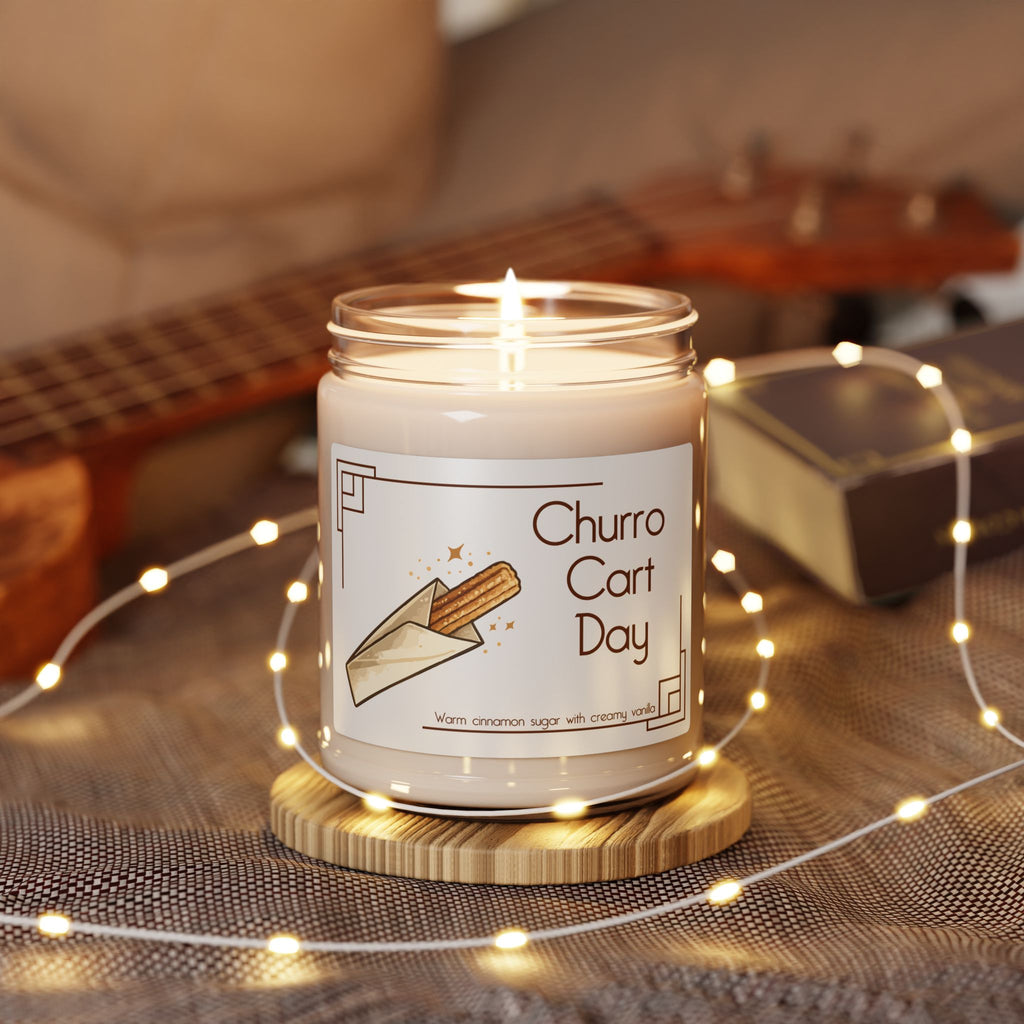 Churro Cart Day- Cinnamon Vanilla Soy Candle, Park Day Scent