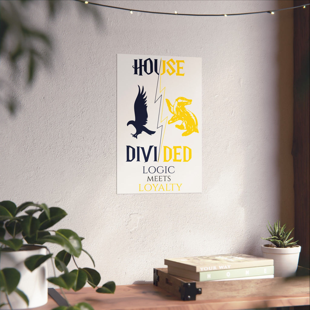House Divided Rivalry Poster- Raven + Badger 11x17 Wall Art
