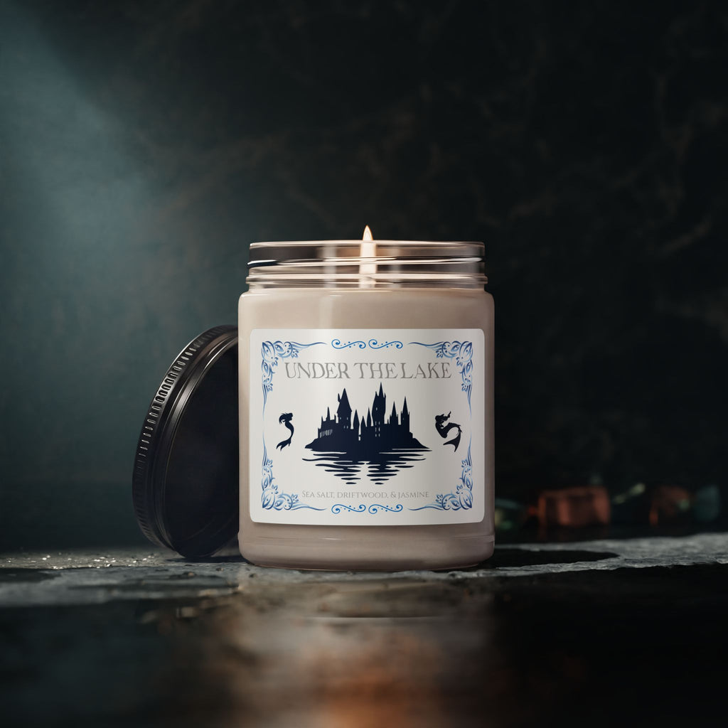 Under the Lake- Sea Salt, Jasmine, & Driftwood Soy Candle, Magical Water Scent
