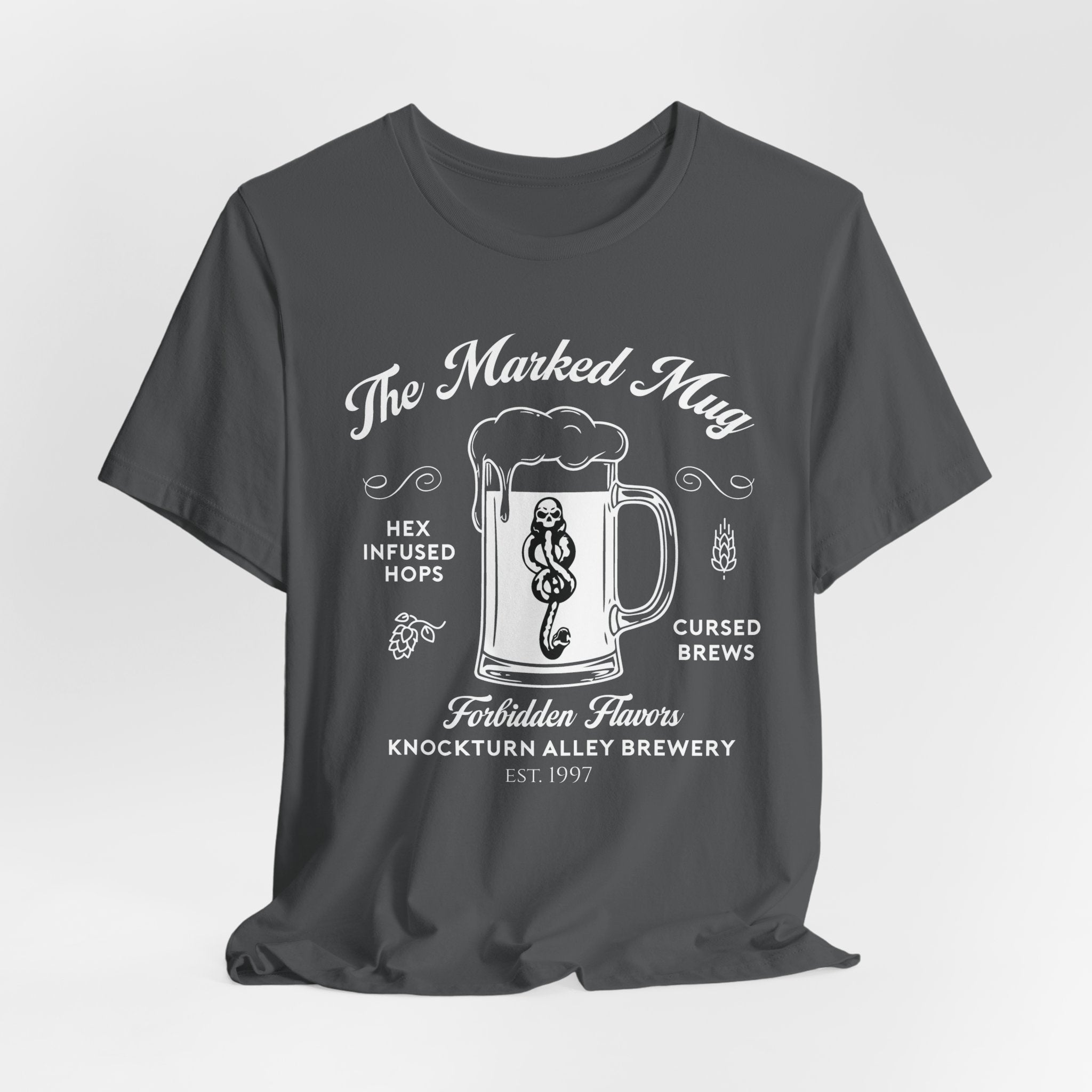 The Marked Mug Shirt | Knockturn Alley Brewery Tee | Dark Wizard Pub Design