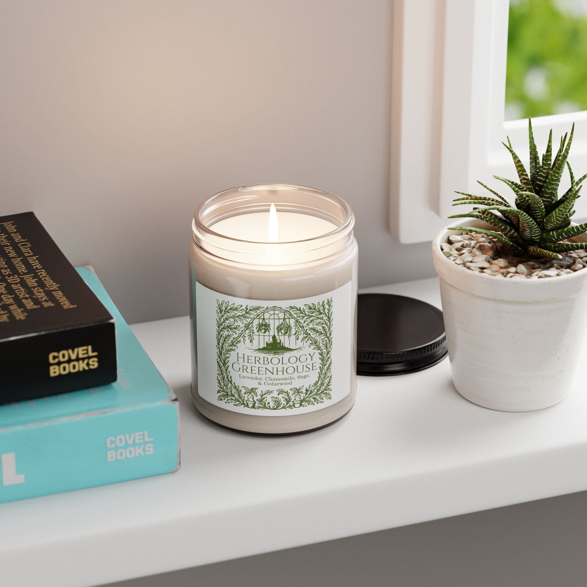Herbology Greenhouse- Lavender Chamomile Soy Candle, Botanical Greenhouse Scent