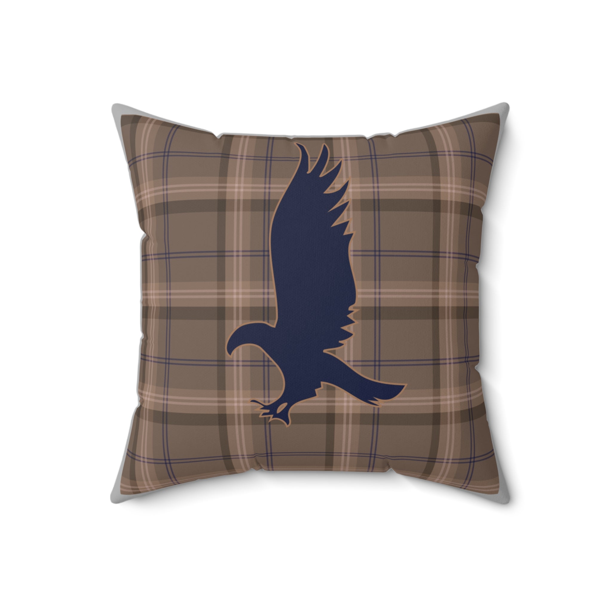 Raven House Plaid Pillow- Wisdom Never Wavers- Wizardcore Throw Pillow