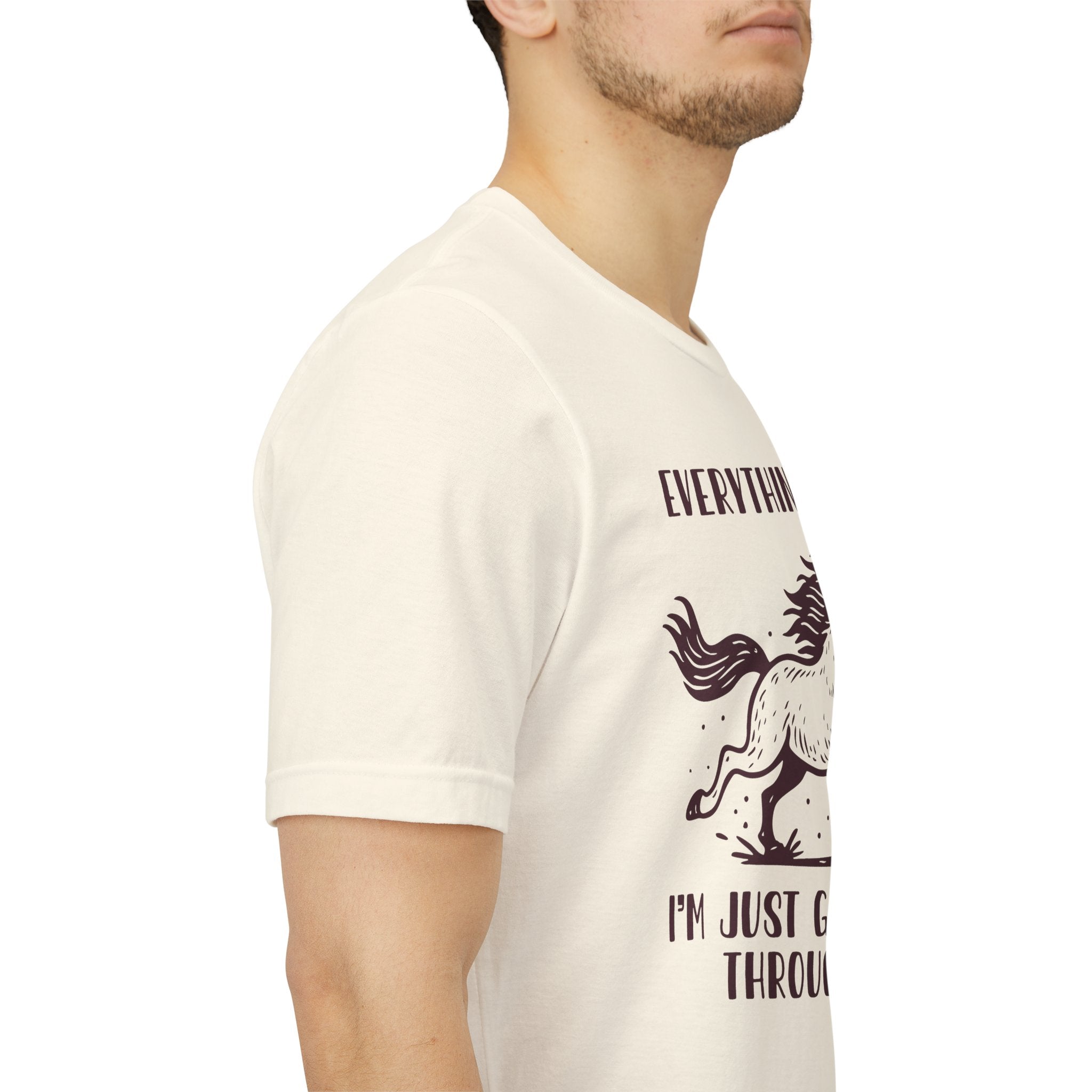 Everything’s Fine Just Galloping Through It Shirt | Funny Anxiety Horse Tee | Meltdown Menagerie Collection