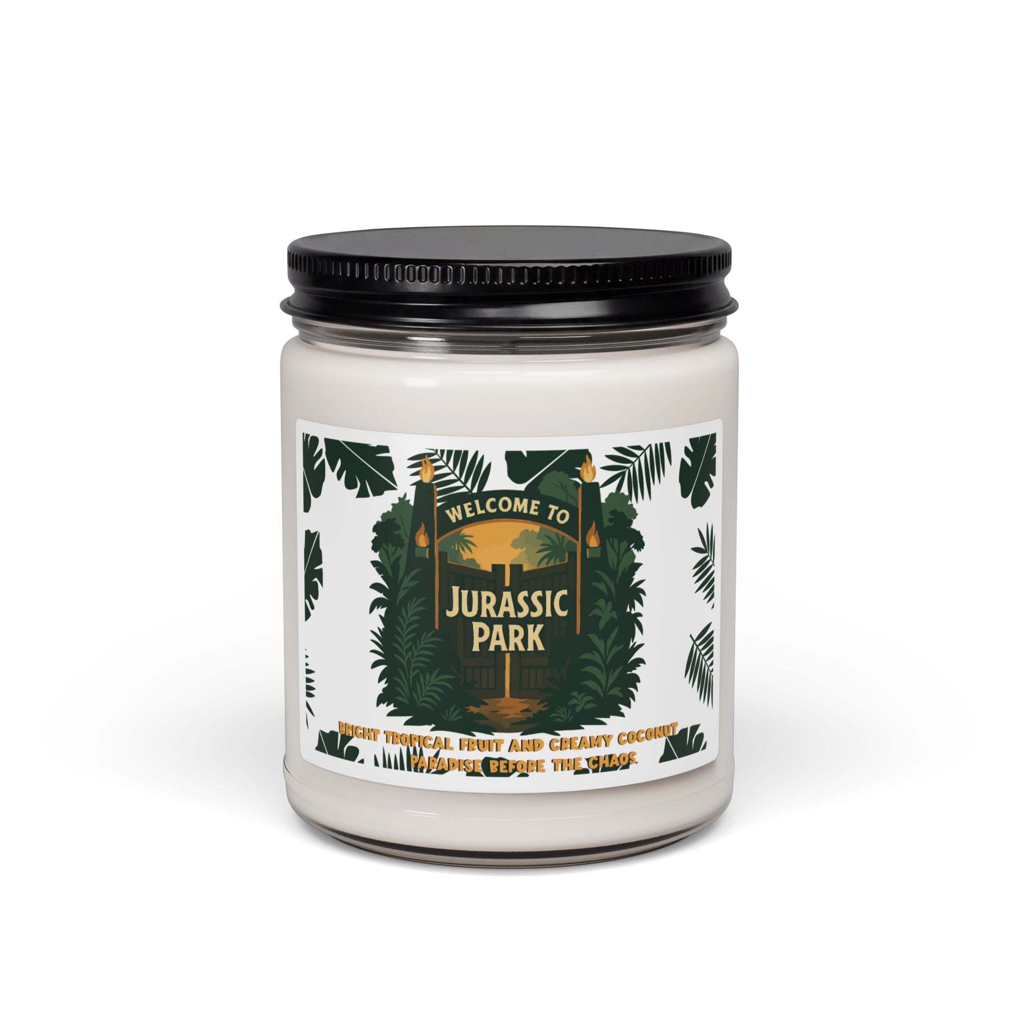 Welcome to Jurassic Park Candle- Tropical Fruit + Coconut Soy Candle