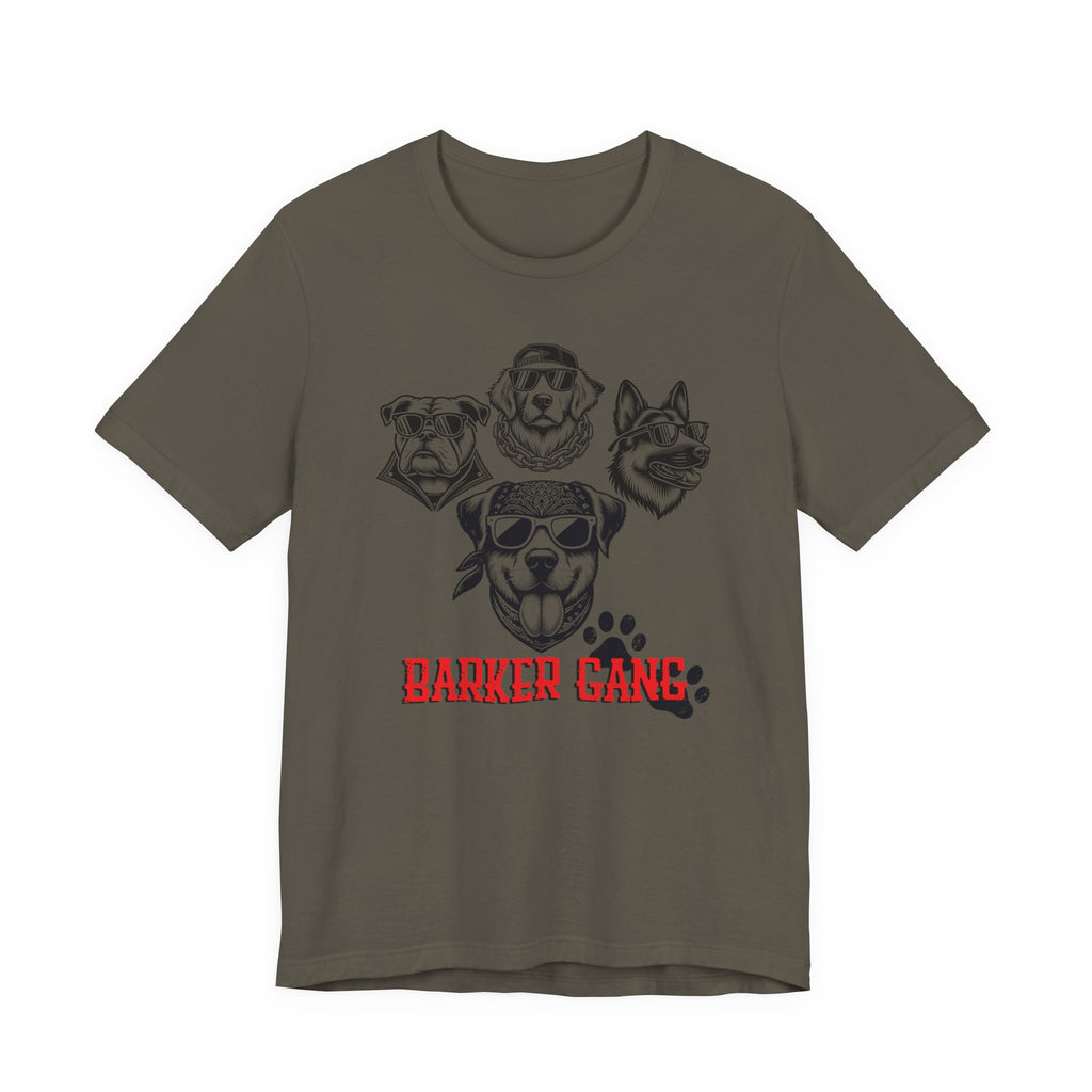 Barker Gang Tee- Funny Biker Dog Shirt