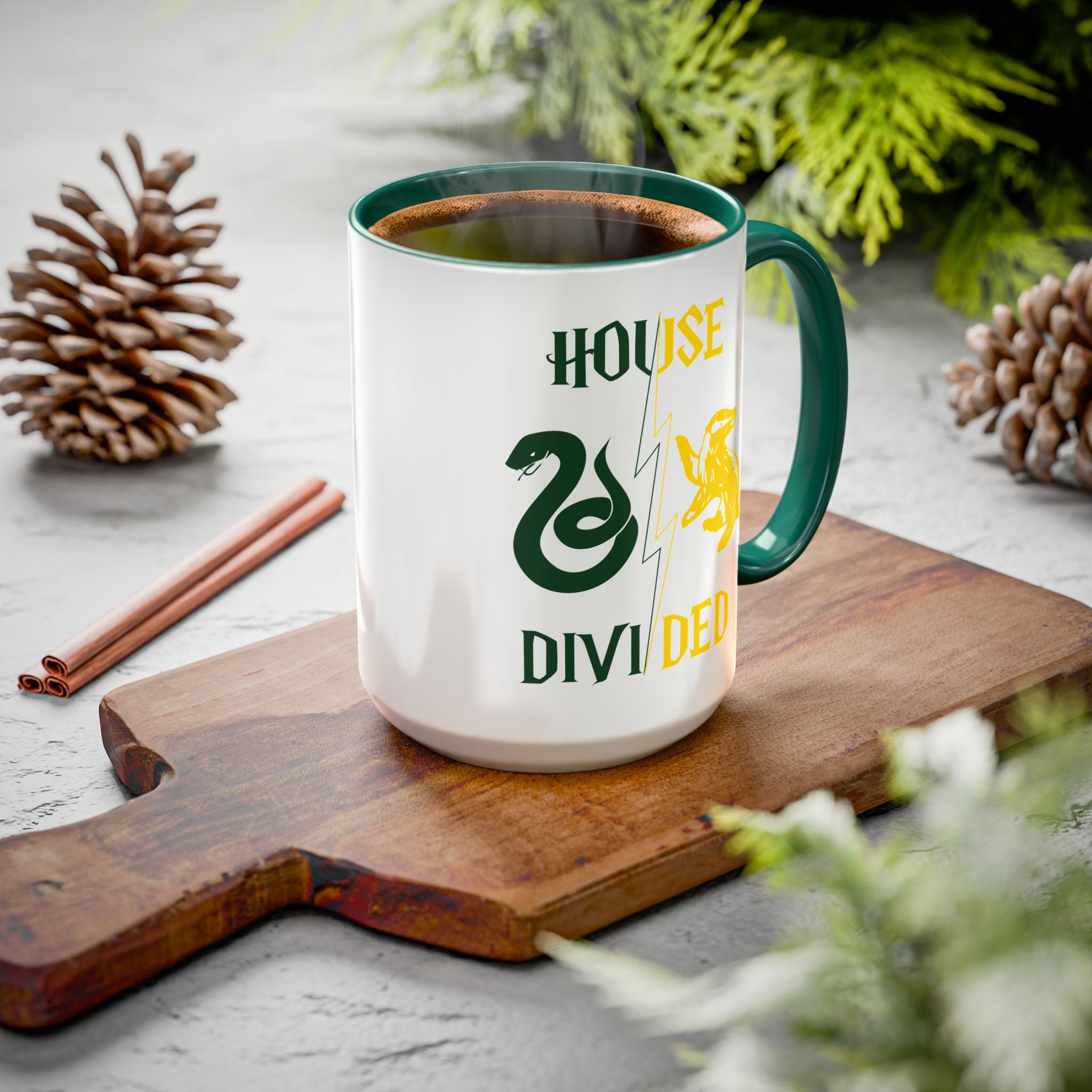 House Divided Rivalry Mug- Serpent + Badger Wizardcore Couple Mug (15oz)