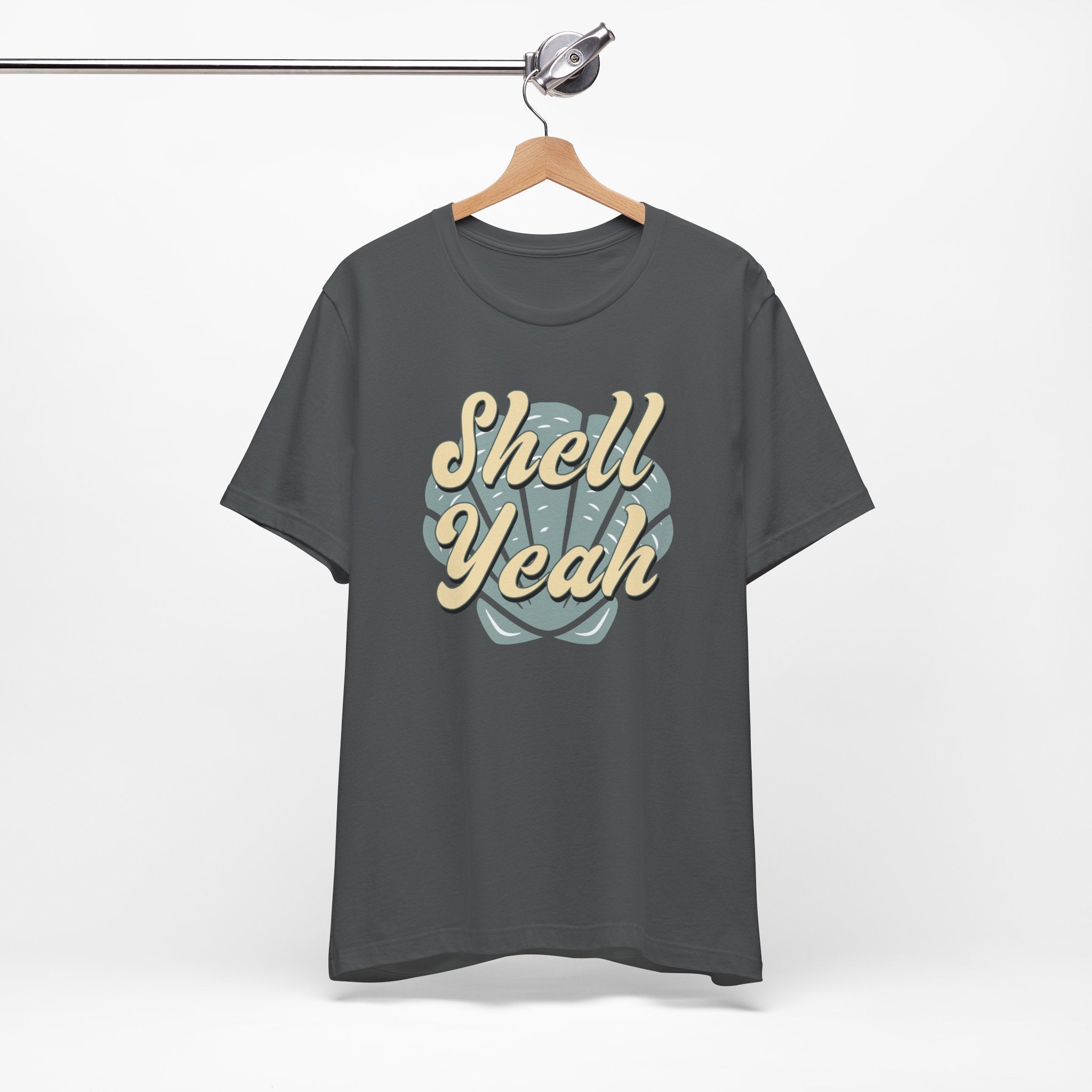 Shell Yeah Tee- Retro Seashell Beach Shirt