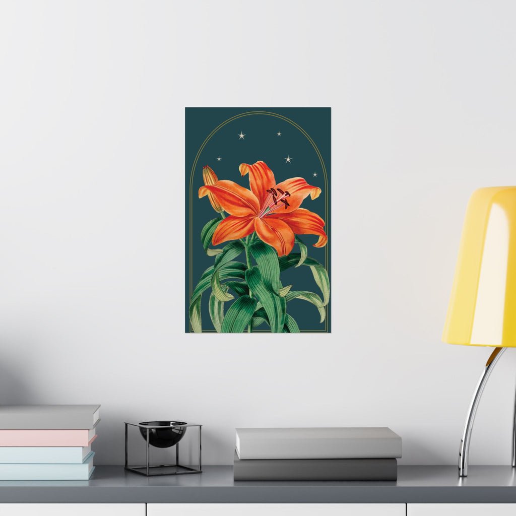 Tiger Lily Botanical Print- 11x17 Vintage Botanical Illustration Wall Art