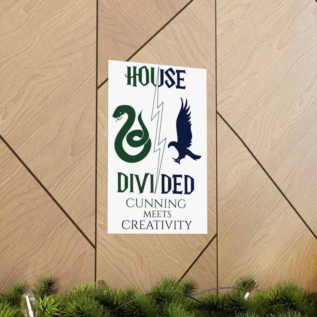 House Divided Rivalry Poster- Serpent + Raven 11x17 Wall Art