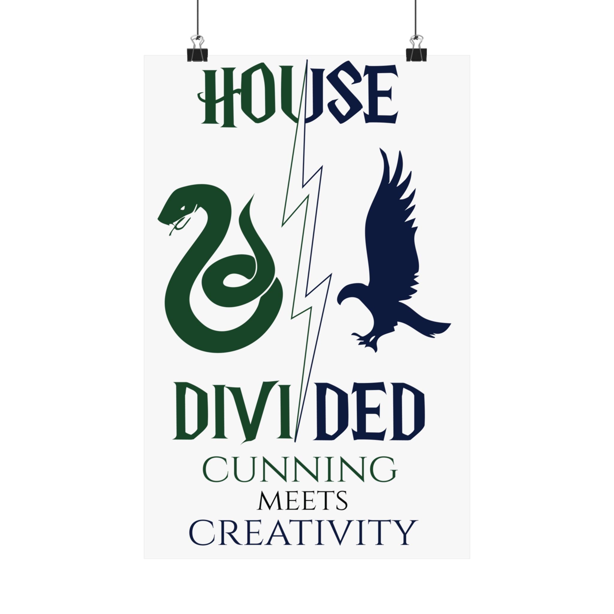 House Divided Rivalry Poster- Serpent + Raven 11x17 Wall Art