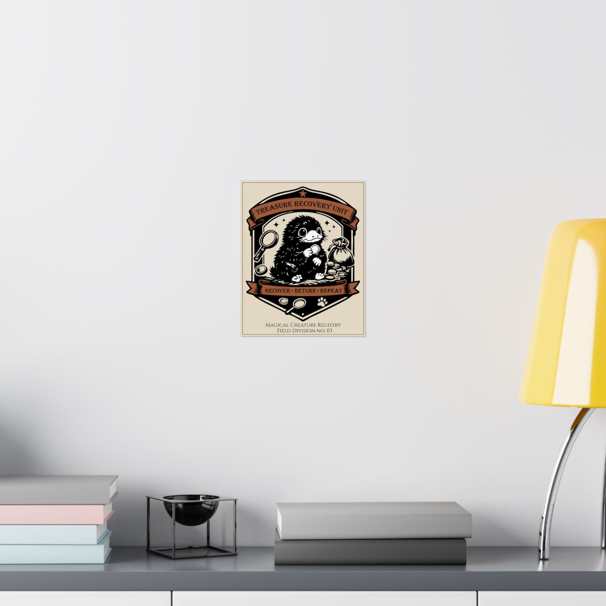 Treasure Recovery Unit Niffler Poster- 8x10 Magical Creature Registry Print No. 03