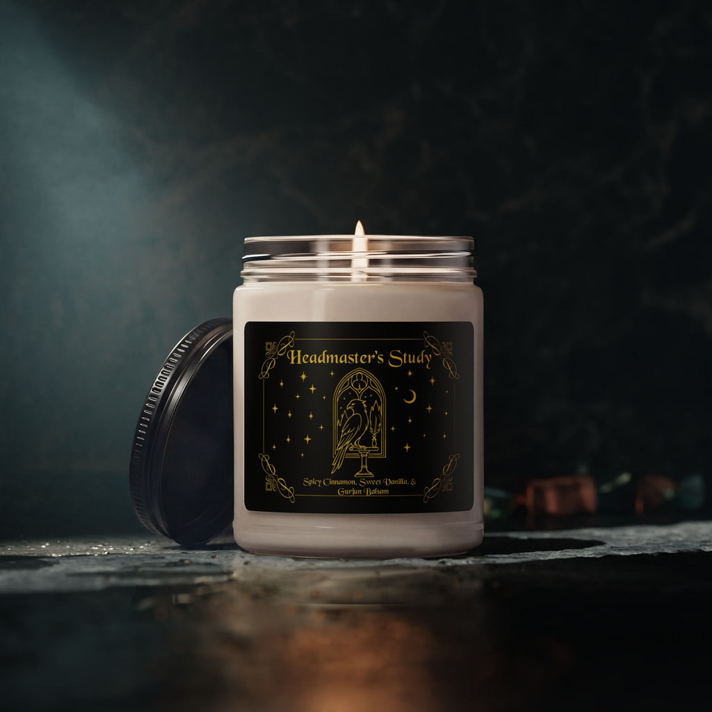 Headmaster's Study- Cinnamon Vanilla Balsam Soy Candle, Magical Library Scent