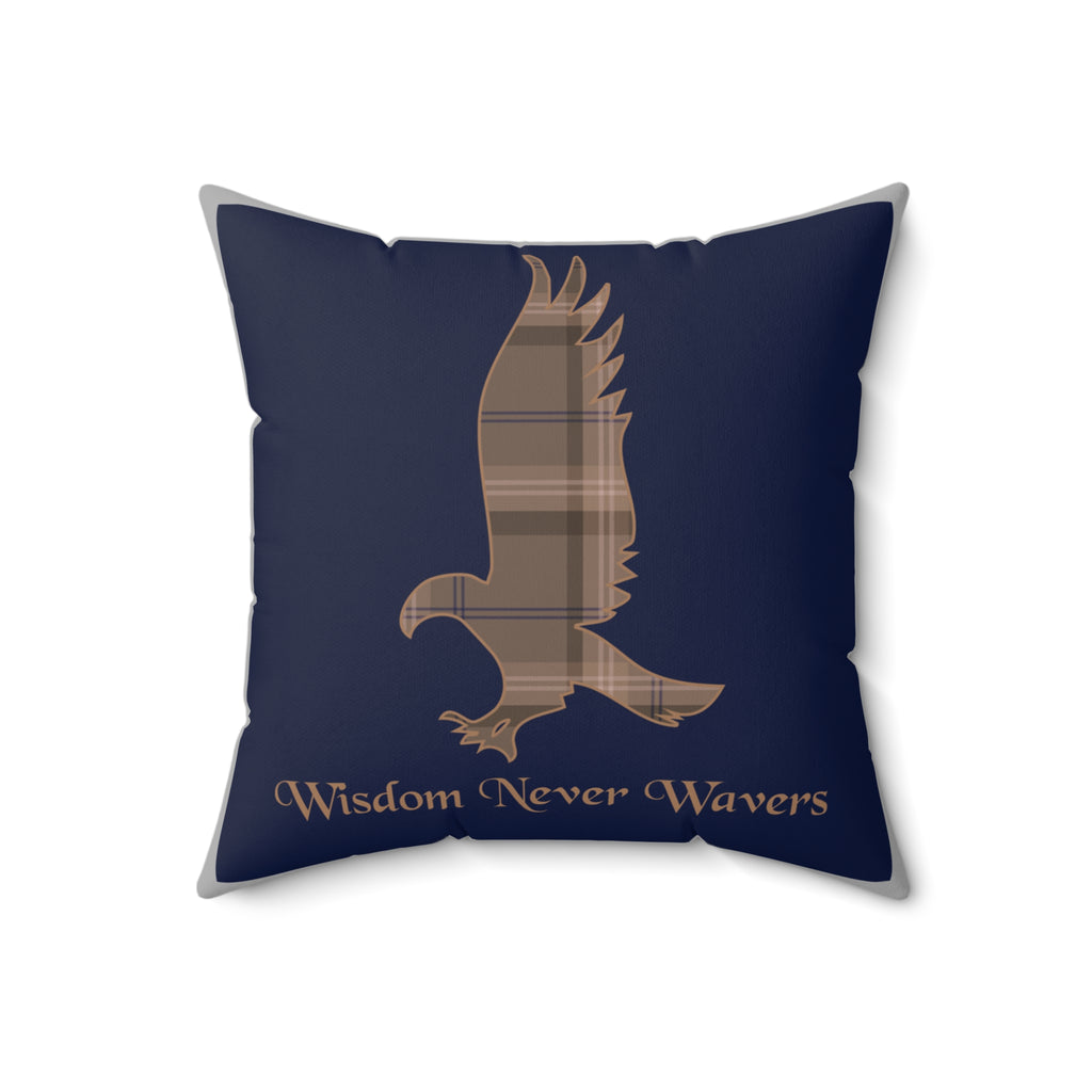 Raven House Plaid Pillow- Wisdom Never Wavers- Wizardcore Throw Pillow