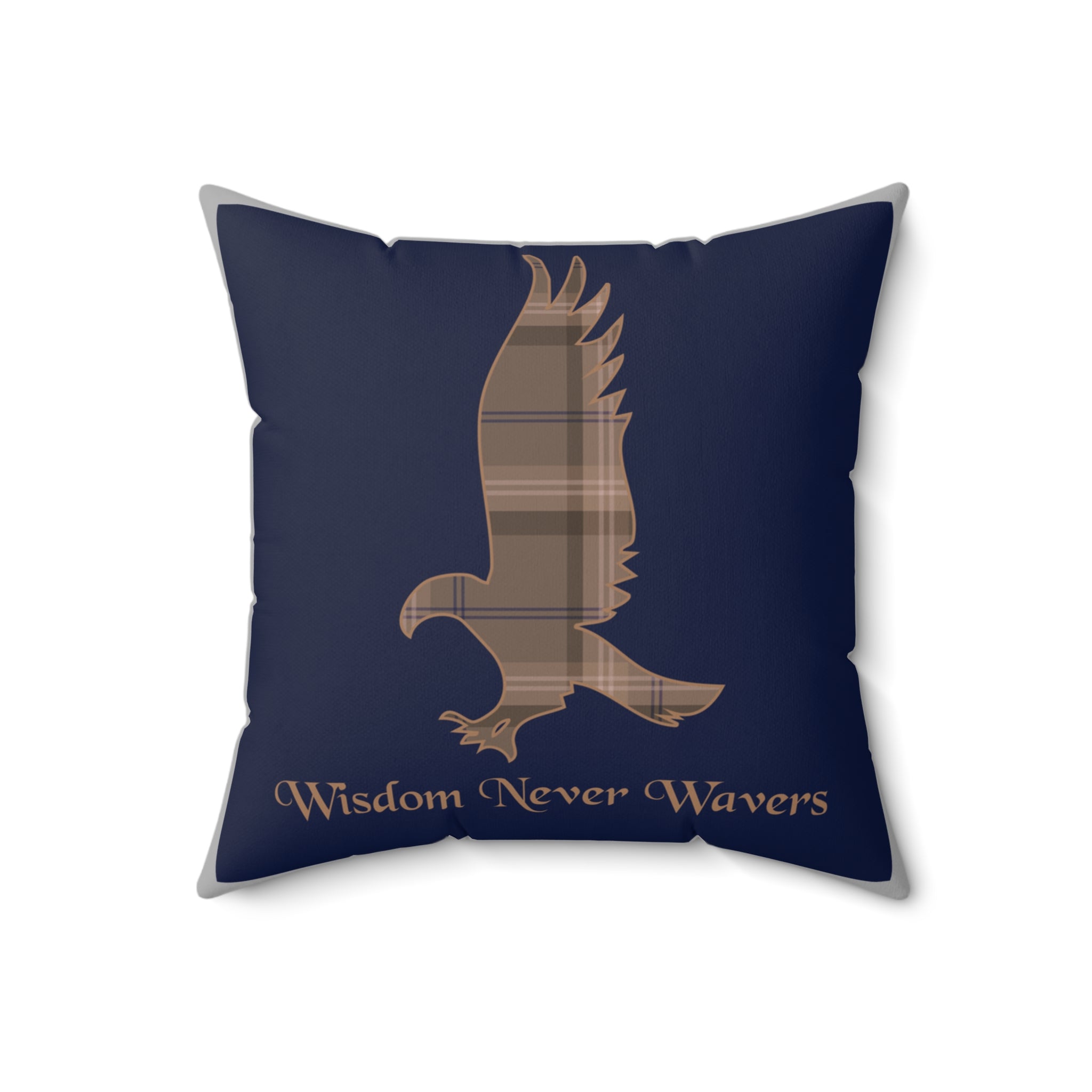 Raven House Plaid Pillow- Wisdom Never Wavers- Wizardcore Throw Pillow