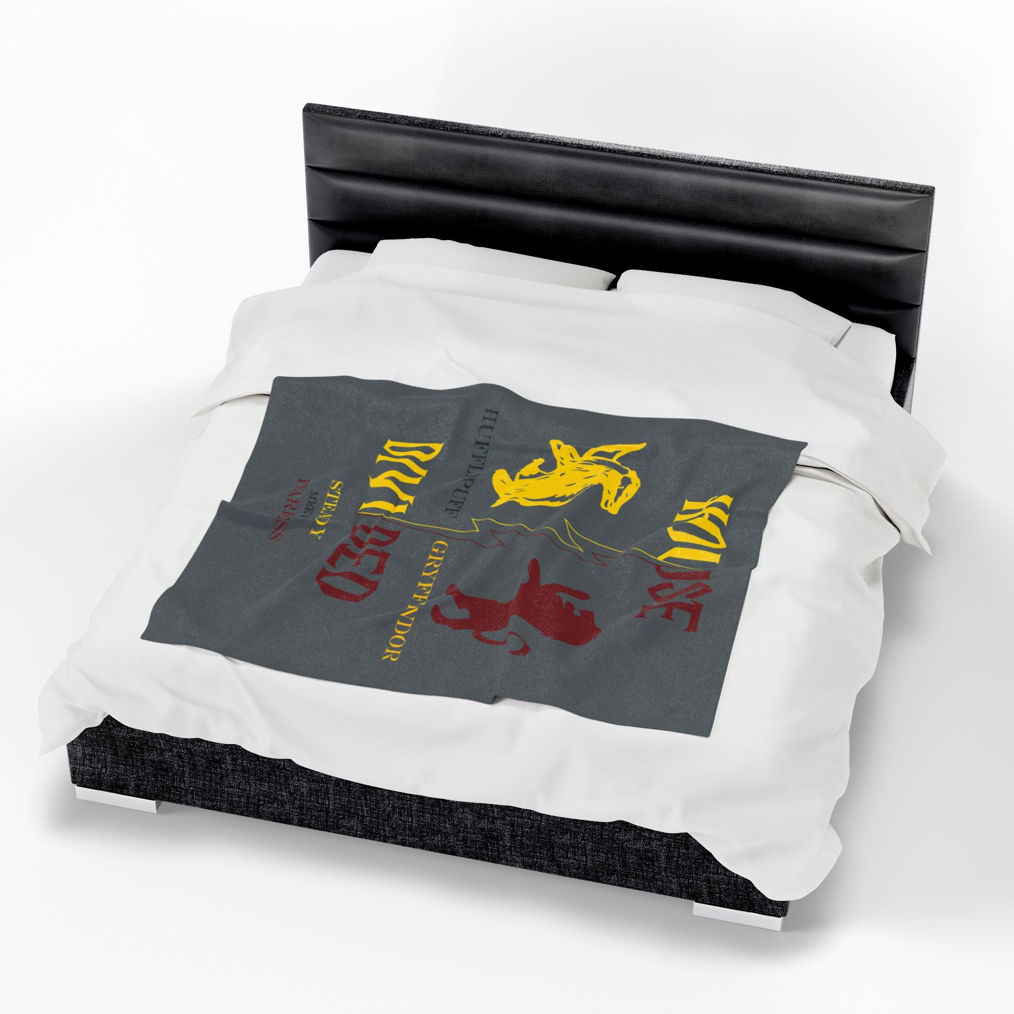Hufflepuff Gryffindor House Divided Blanket | Steady Meets Fearless Throw