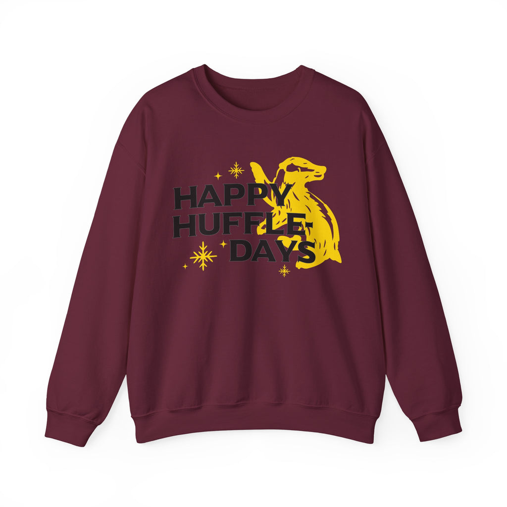 Happy Huffle-days Crewneck Sweatshirt- Wizard Christmas Sweatshirt