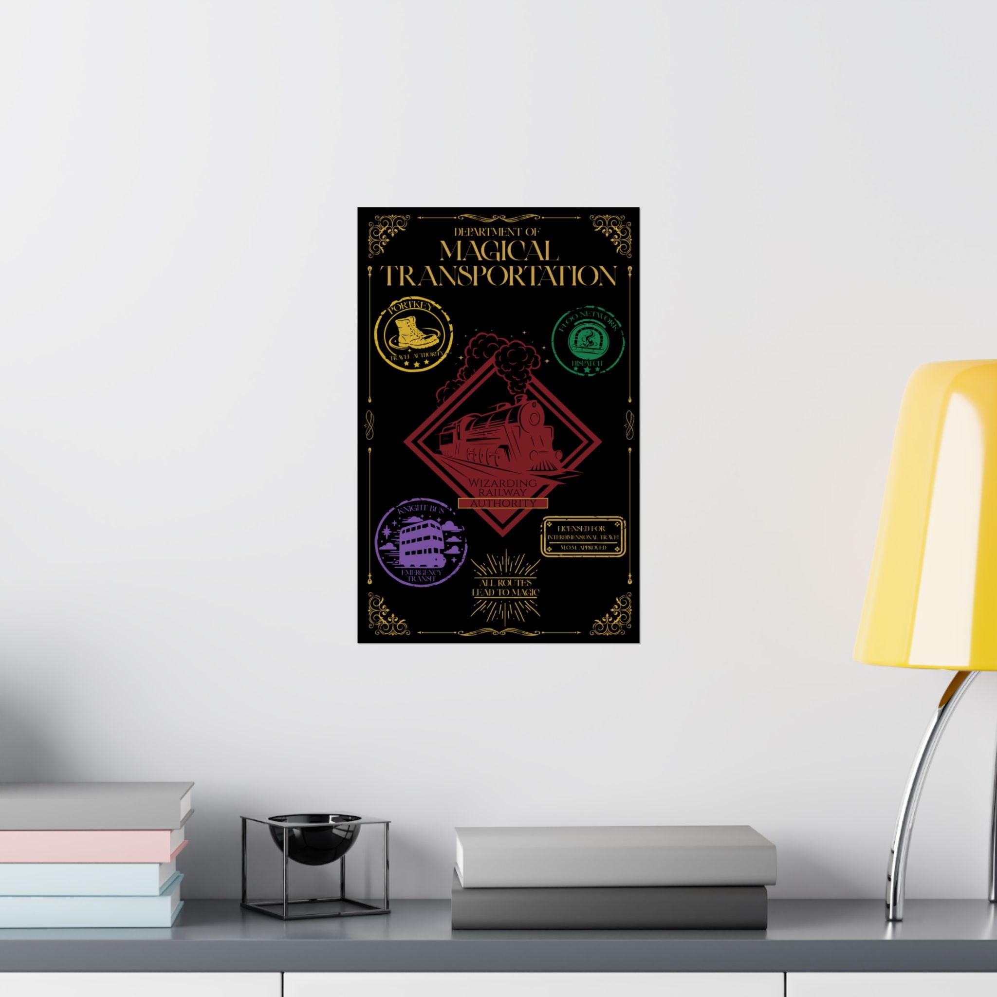 Department of Magical Transportation Poster- 11x17 Wizarding Travel Authority Wall Art
