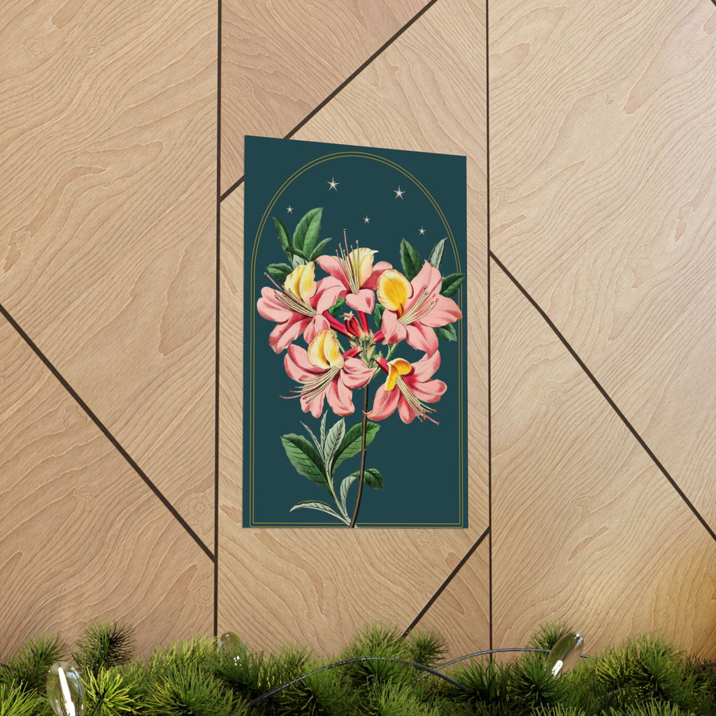 Azalea Botanical Print- 11x17 Vintage Botanical Illustration Wall Art