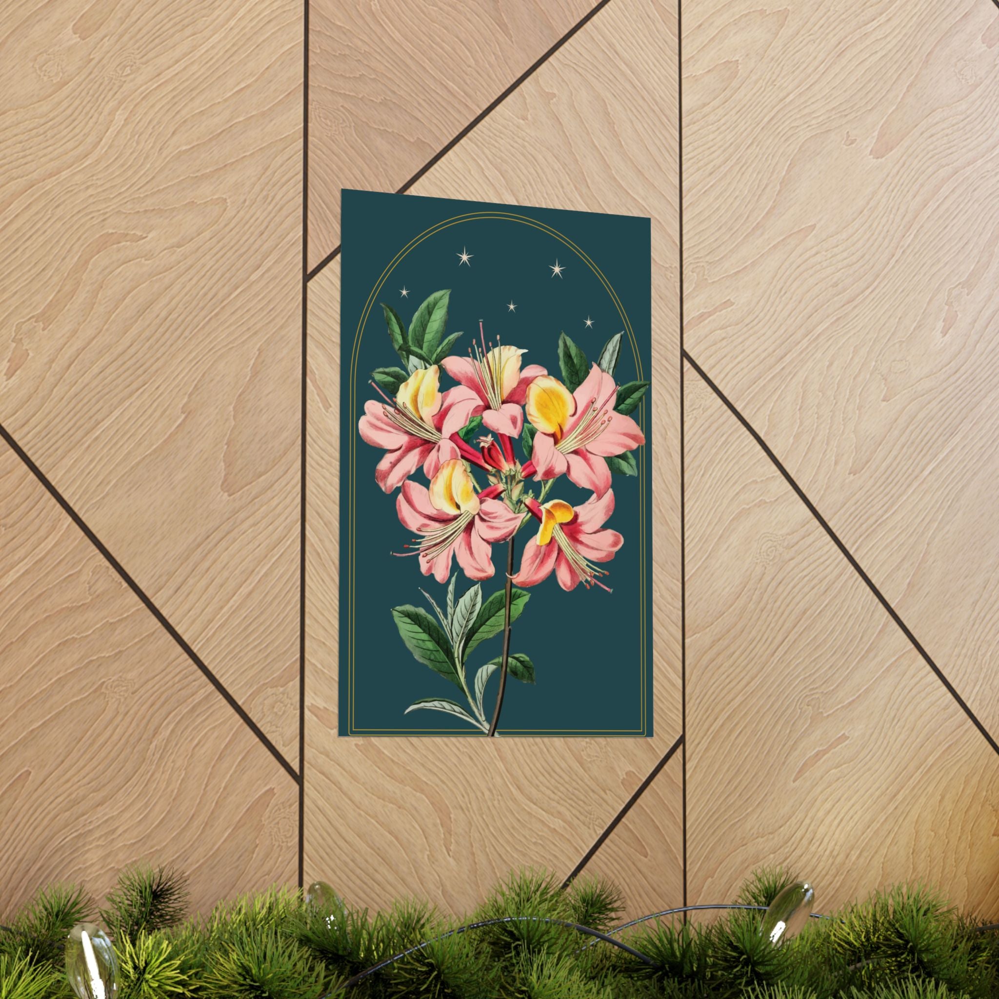 Azalea Botanical Print- 11x17 Vintage Botanical Illustration Wall Art