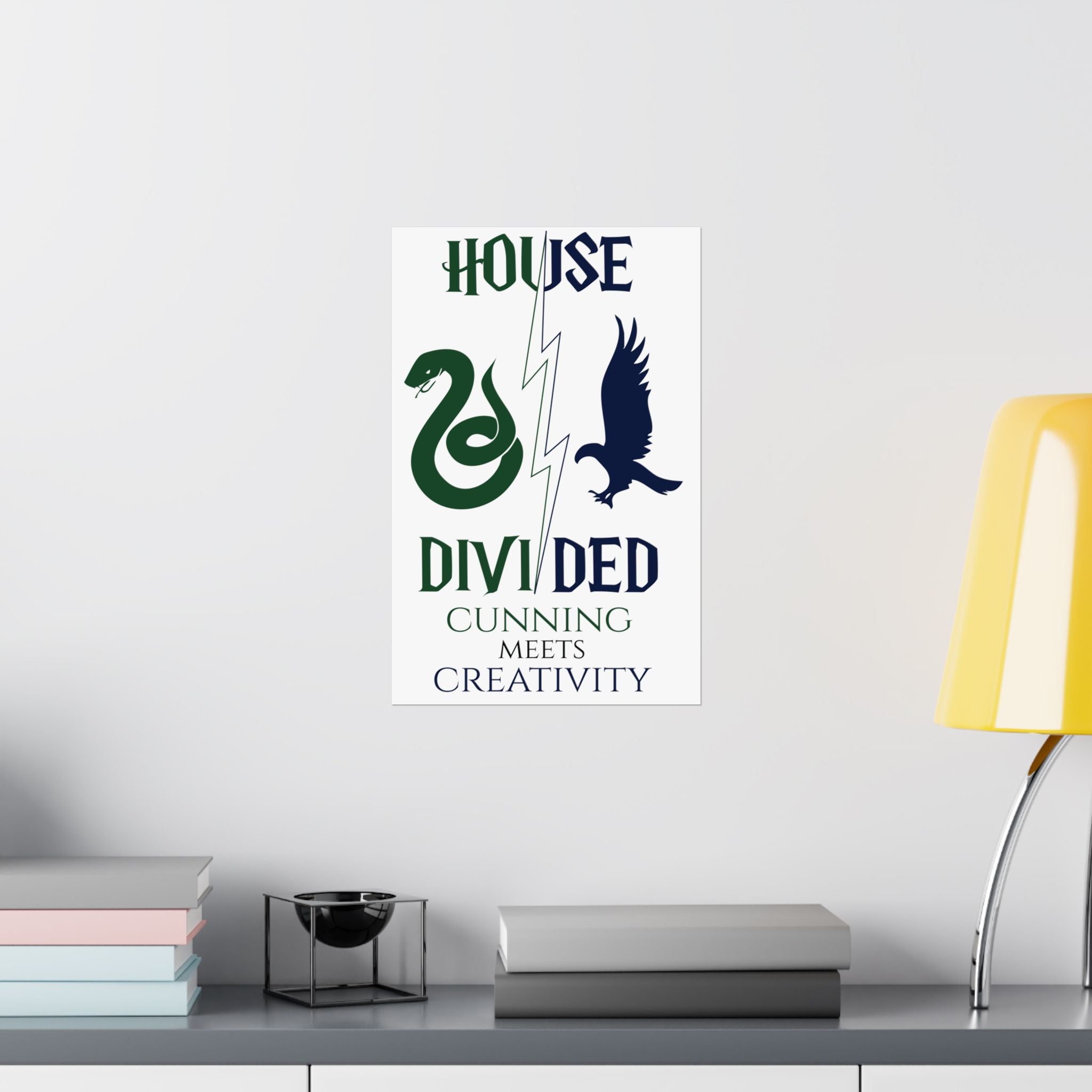 House Divided Rivalry Poster- Serpent + Raven 11x17 Wall Art