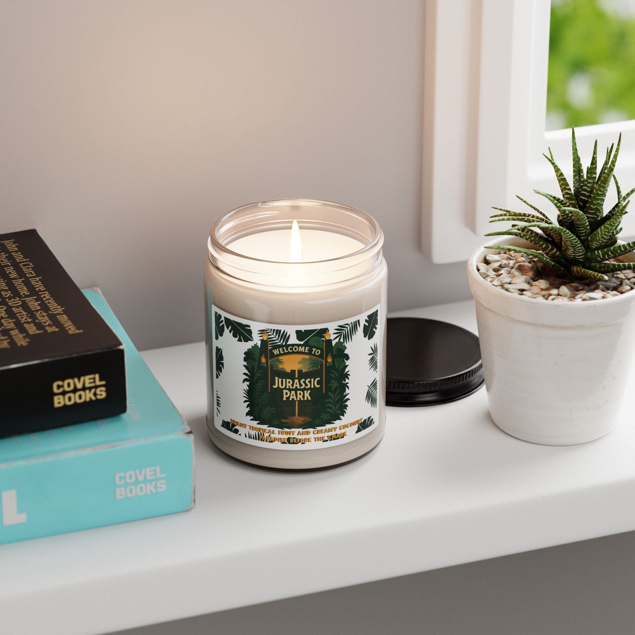 Welcome to Jurassic Park Candle- Tropical Fruit + Coconut Soy Candle