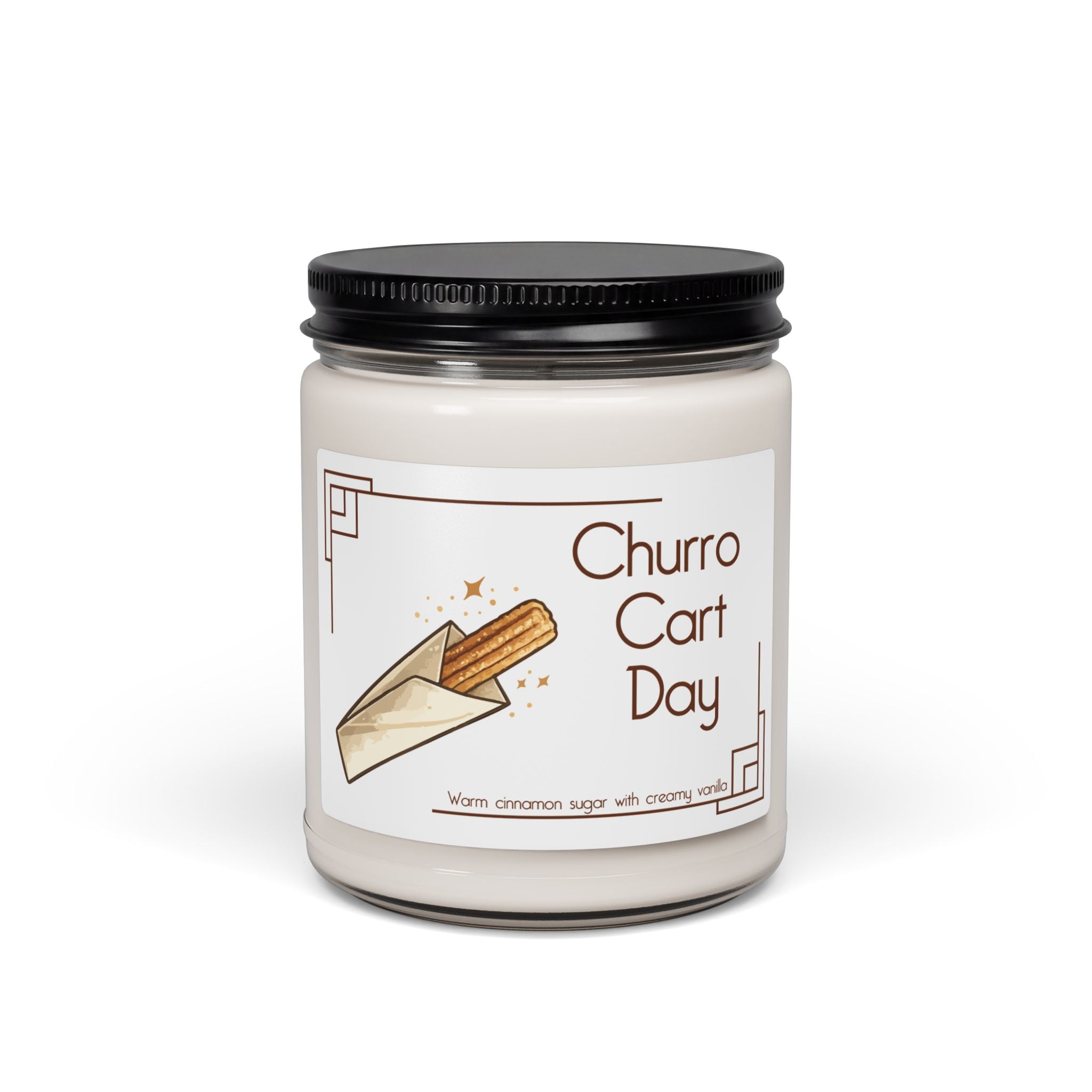 Churro Cart Day- Cinnamon Vanilla Soy Candle, Park Day Scent