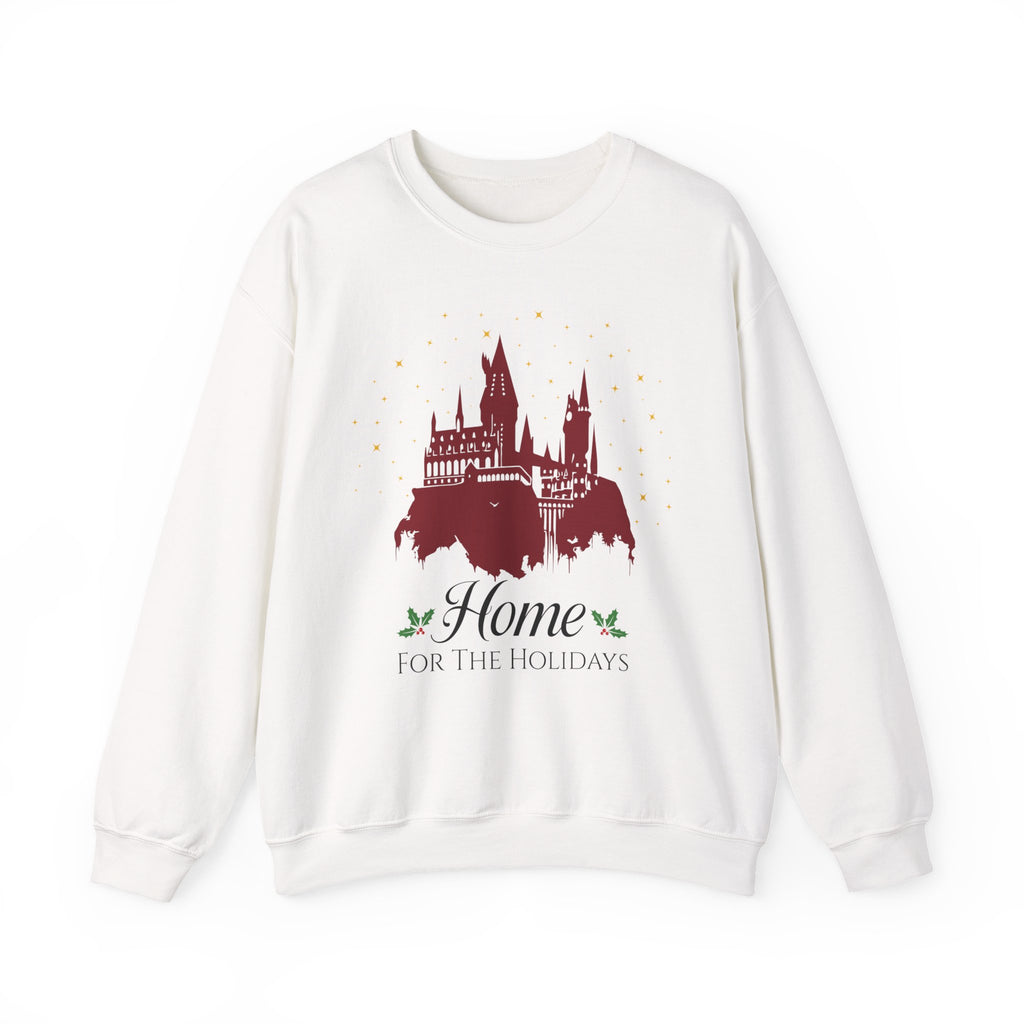 Home for the Holidays Wizard Christmas Sweatshirt- Cozy Castle Holiday Crewneck