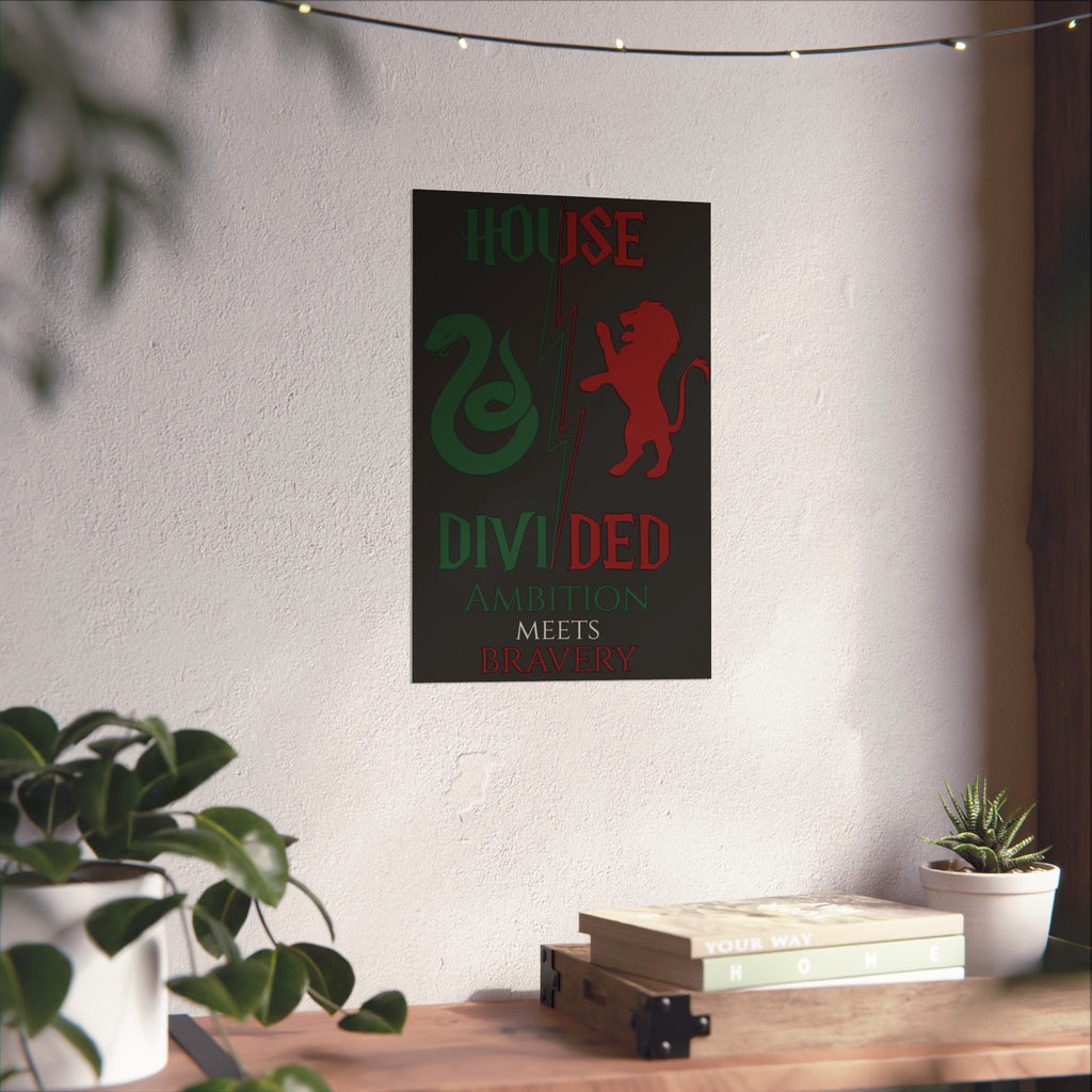 House Divided Rivalry Poster- Serpent + Lion 11x17 Wall Art