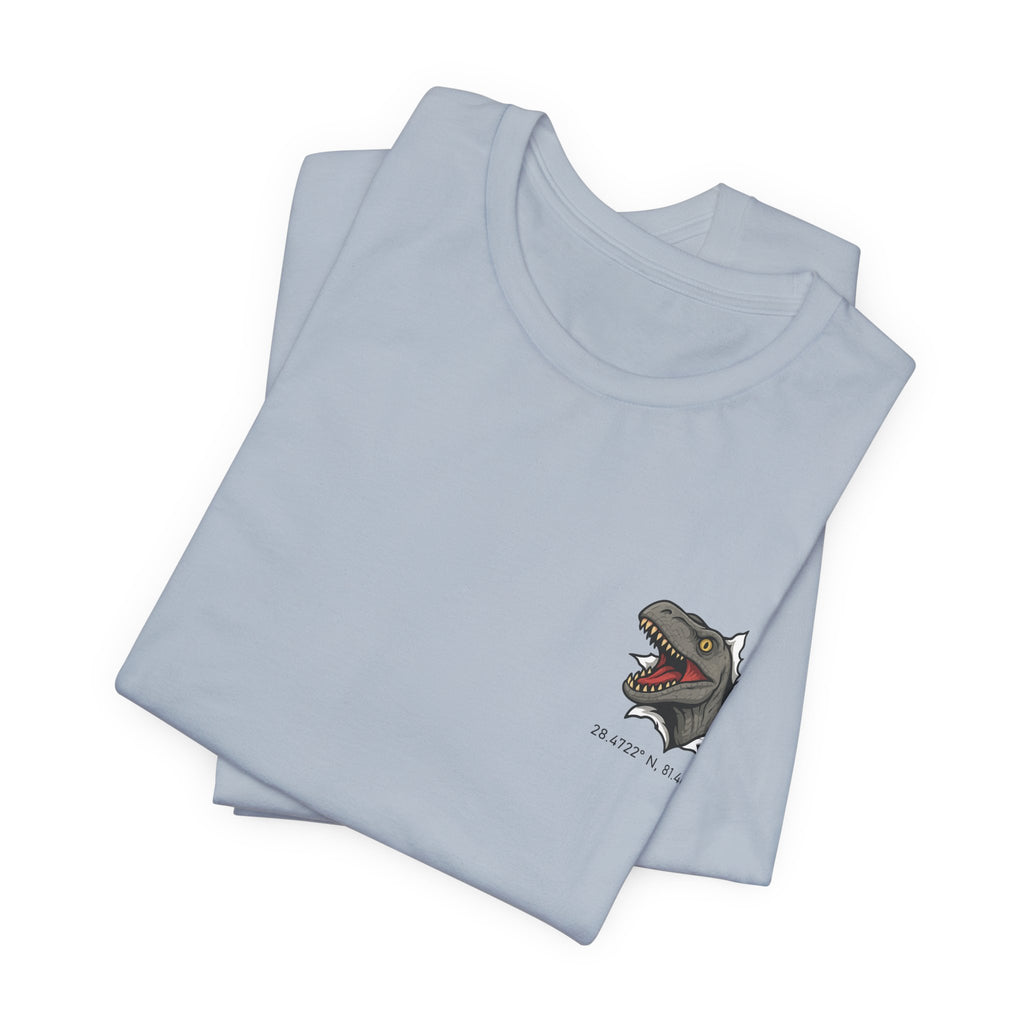 Raptor Park Day Shirt- Universal Inspired Dinosaur Tee, Double-Sided Jurassic Design