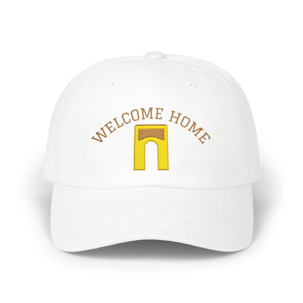 Welcome Home Hat- Embroidered Arch Theme Park Inspired Dad Cap
