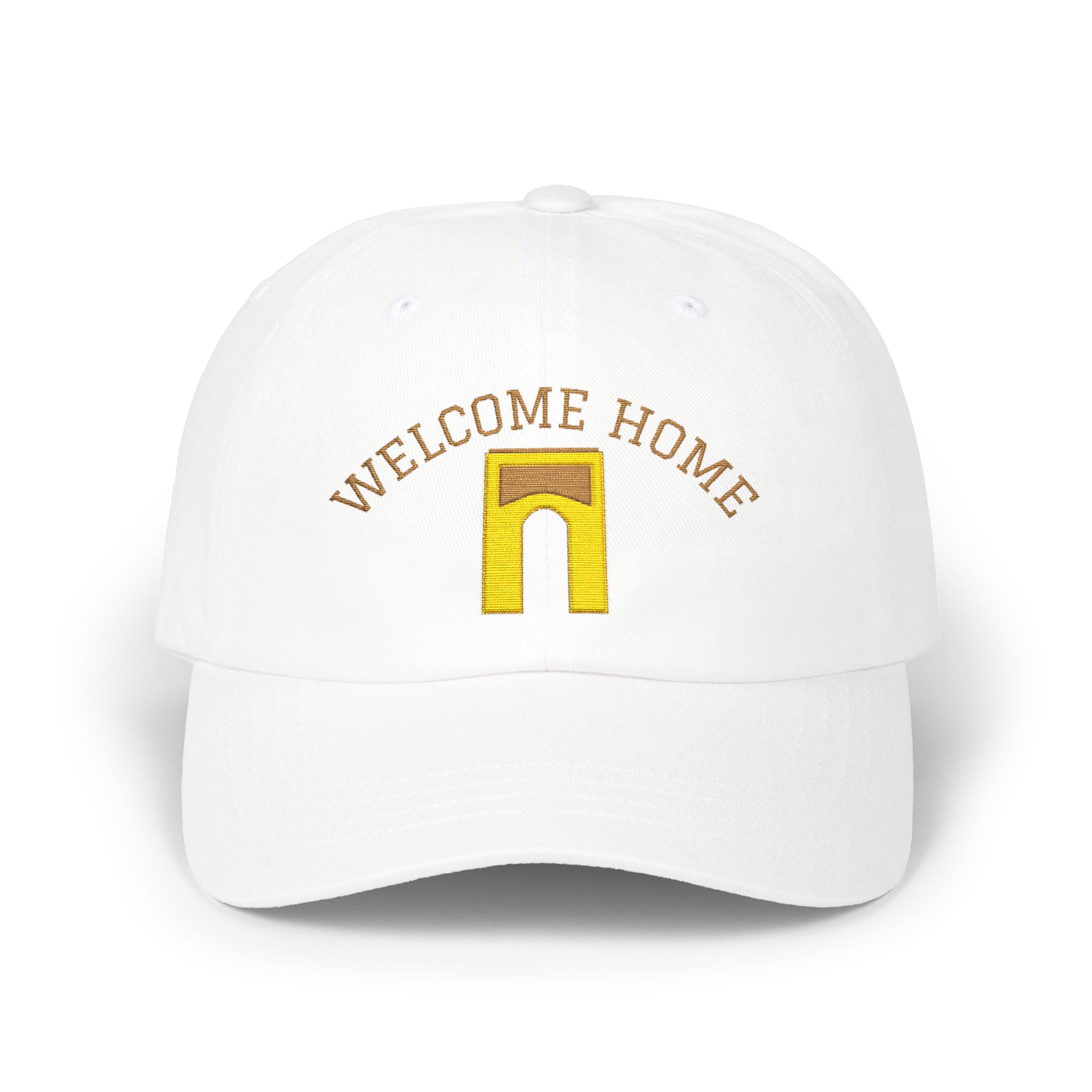 Welcome Home Hat- Embroidered Arch Theme Park Inspired Dad Cap