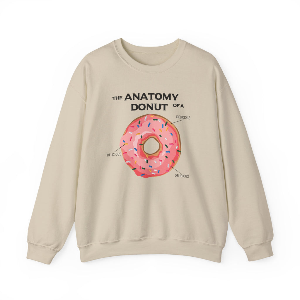 Anatomy of a Donut Crewneck Sweatshirt – Funny Foodie Comfort Sweatshirt