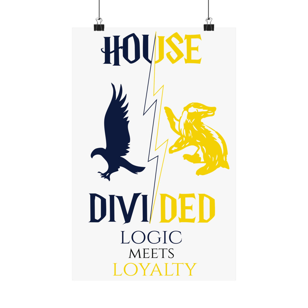 House Divided Rivalry Poster- Raven + Badger 11x17 Wall Art