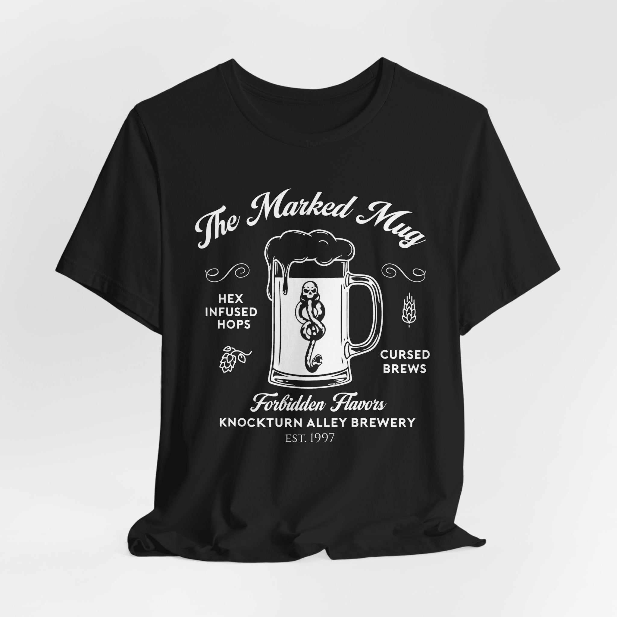 The Marked Mug Shirt | Knockturn Alley Brewery Tee | Dark Wizard Pub Design