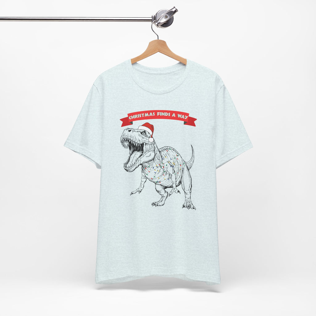 Christmas Finds a Way Shirt- Funny Jurassic Park Dinosaur Shirt