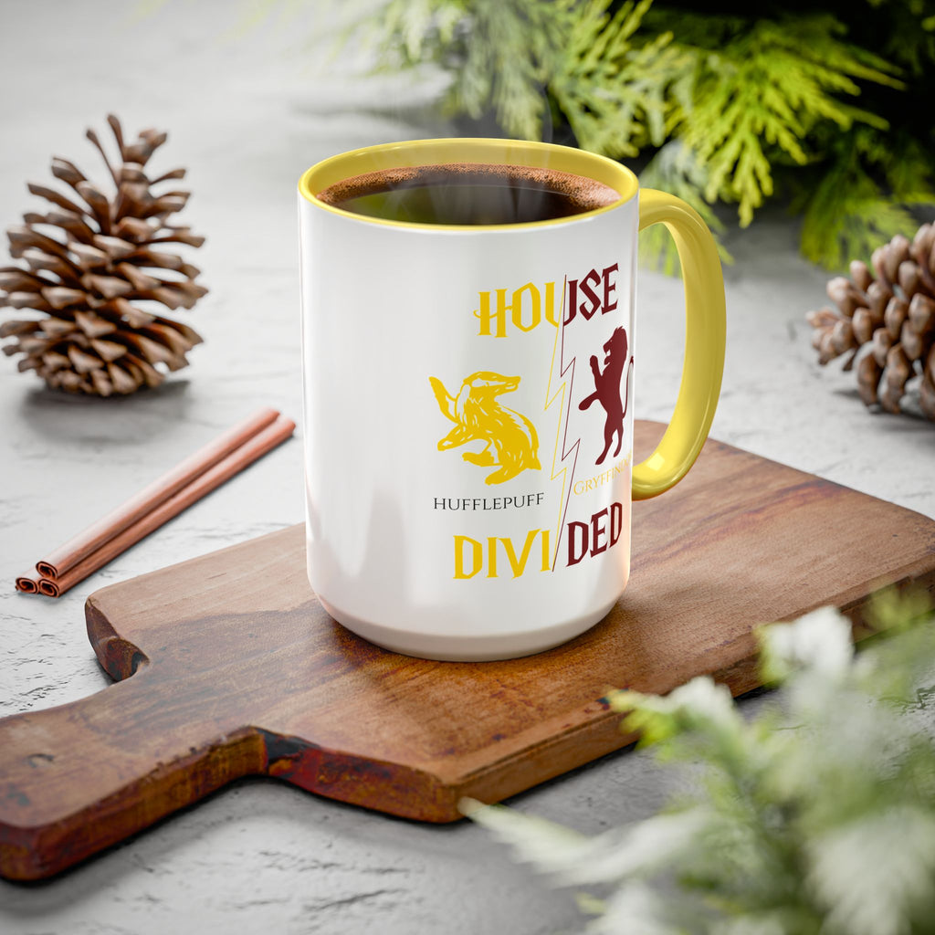Hufflepuff Gryffindor Mug | House Divided Cup | Wizarding Couple Gift