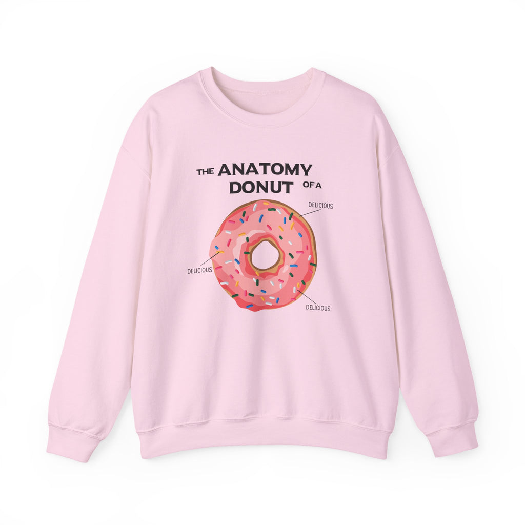 Anatomy of a Donut Crewneck Sweatshirt – Funny Foodie Comfort Sweatshirt