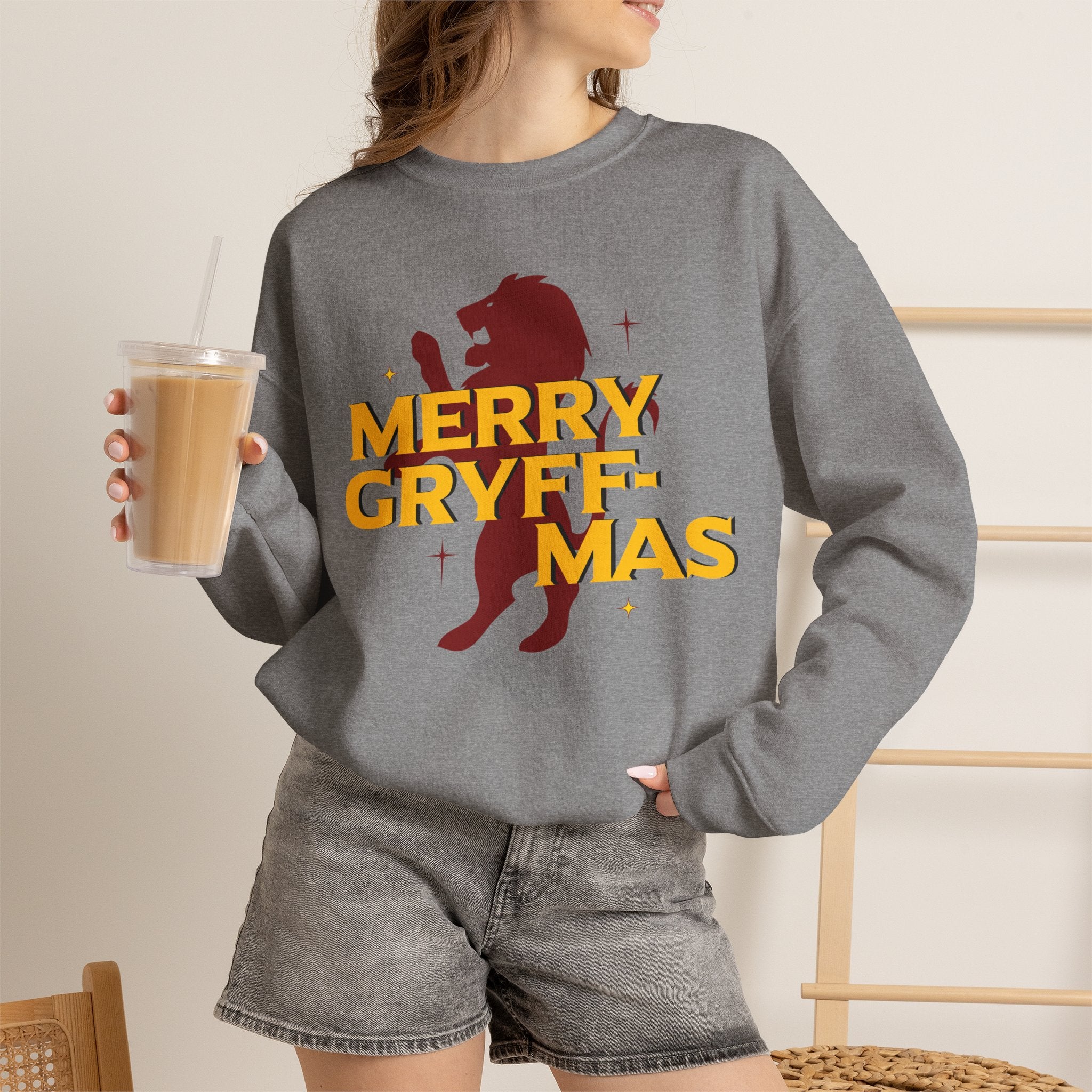 Merry Gryff-mas Crewneck Sweatshirt- Wizard Christmas Sweatshirt
