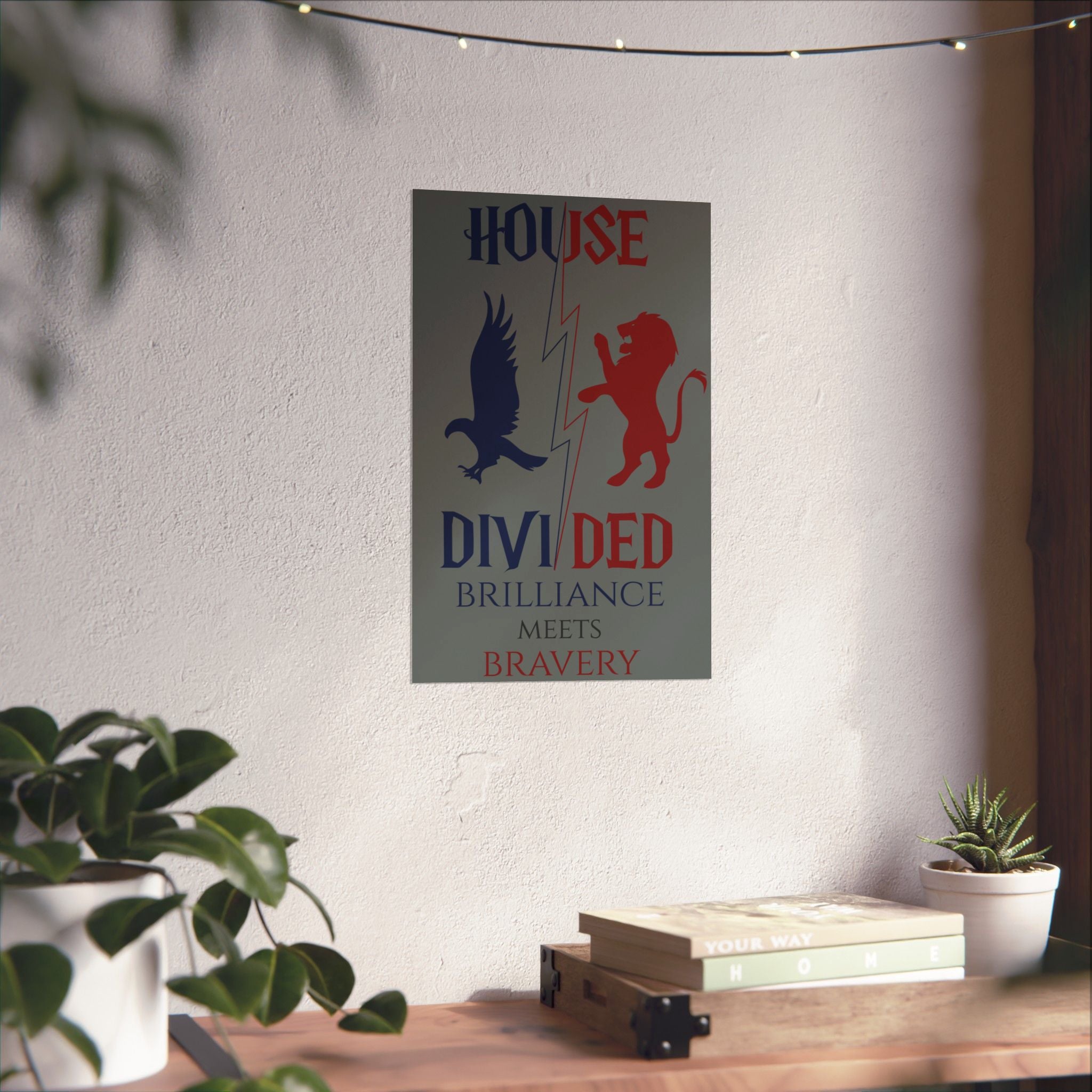 House Divided Rivalry Poster - Raven + Lion 11x17 Wall Art